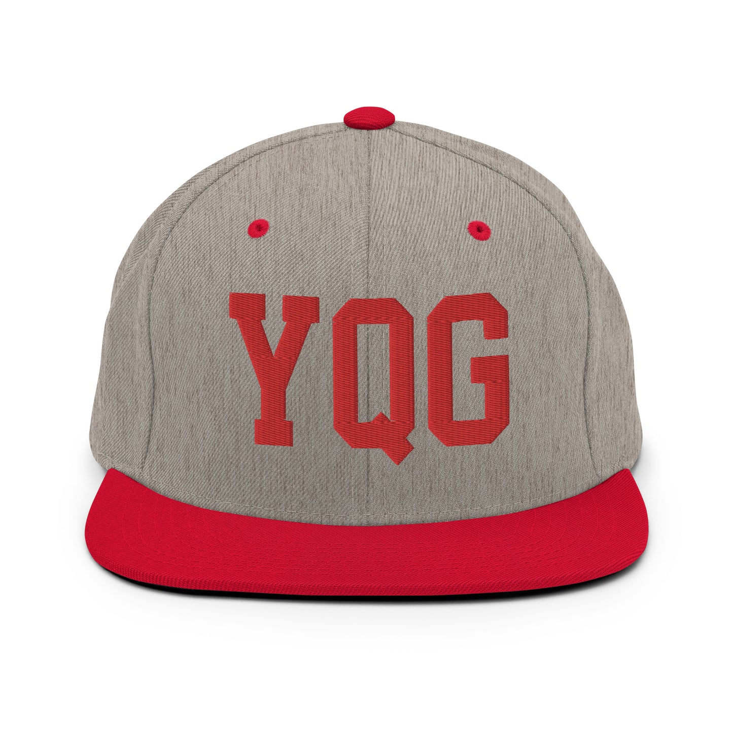 College-Style Classic Snapback Hat • Red • YQG Windsor • YHM Designs - Image 31