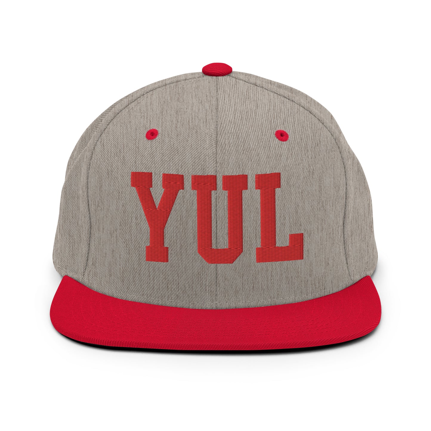 College-Style Classic Snapback Hat • Red • YUL Montreal • YHM Designs - Image 31