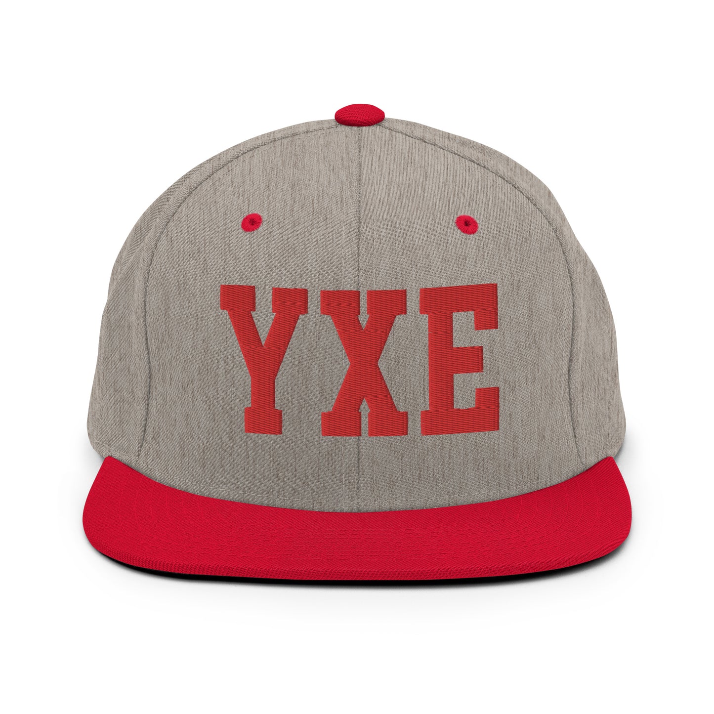College-Style Classic Snapback Hat • Red • YXE Saskatoon • YHM Designs - Image 31