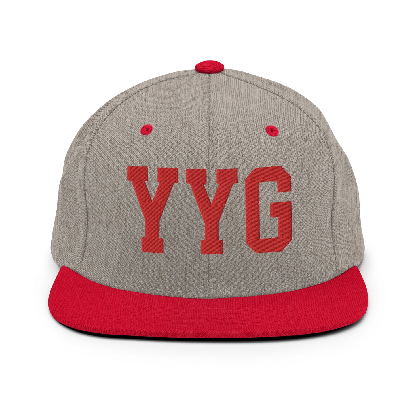 College-Style Classic Snapback Hat • Red • YYG Charlottetown • YHM Designs - Image 31