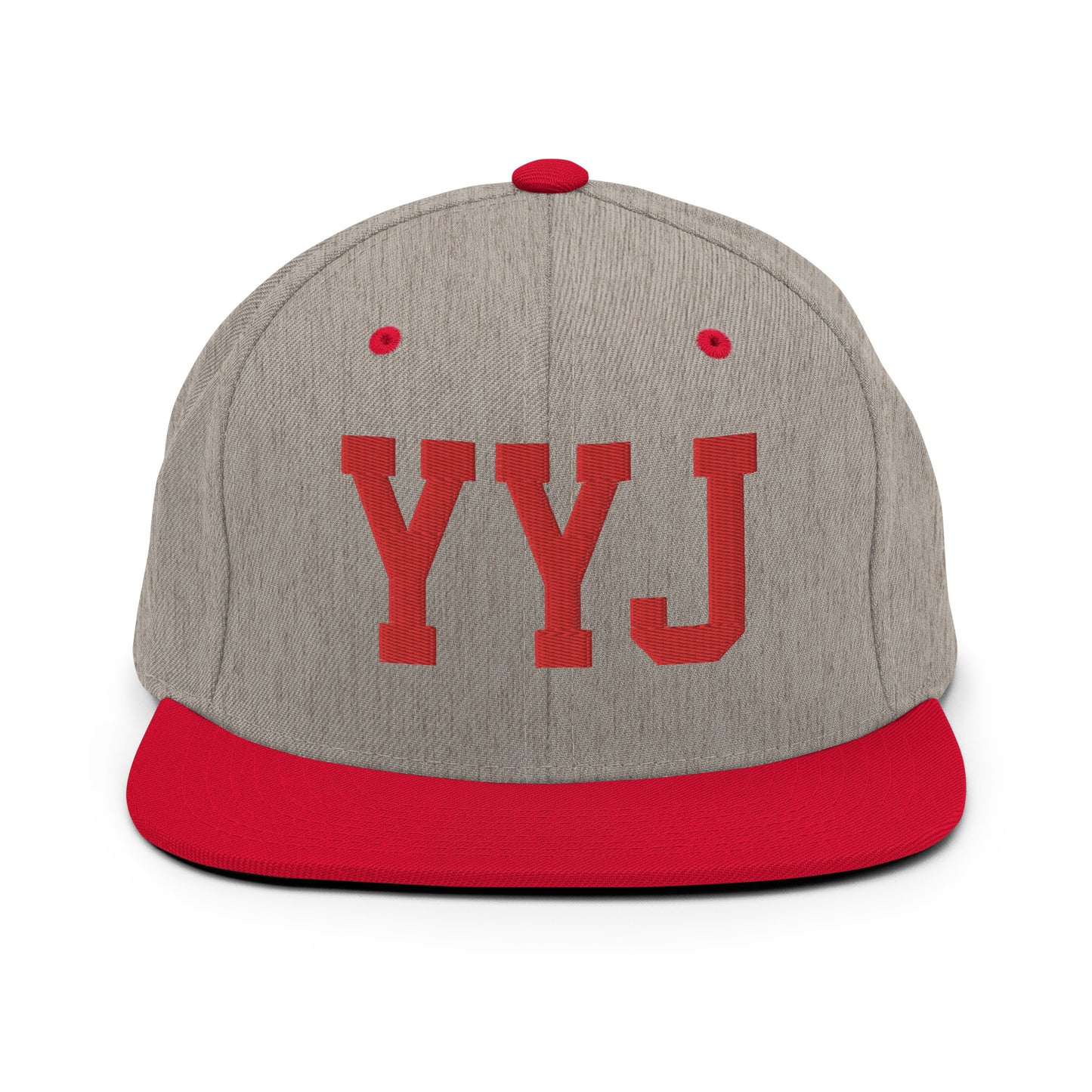 College-Style Classic Snapback Hat • Red • YYJ Victoria • YHM Designs - Image 31