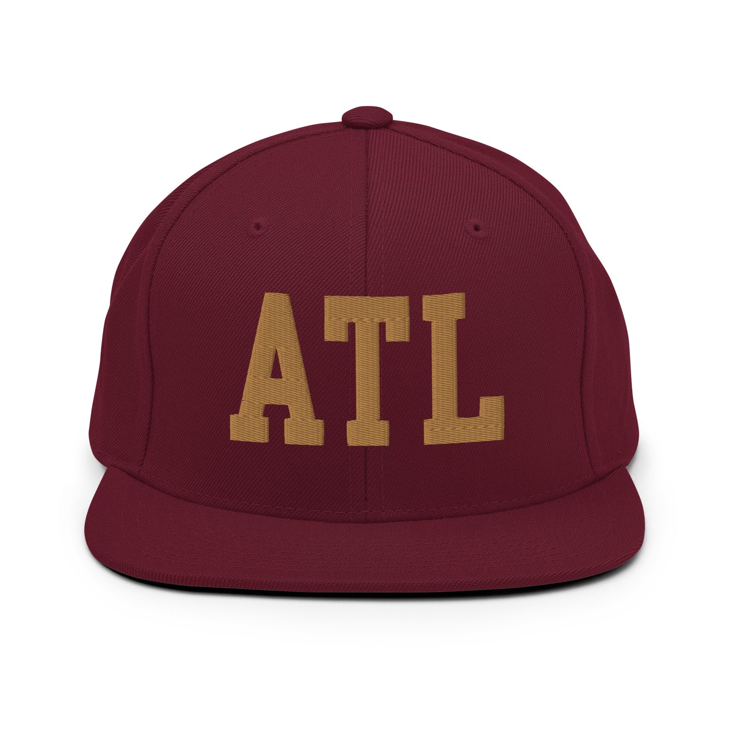 College-Style Classic Snapback Hat • Old Gold • ATL Atlanta Souvenir • YHM Designs - Image 10