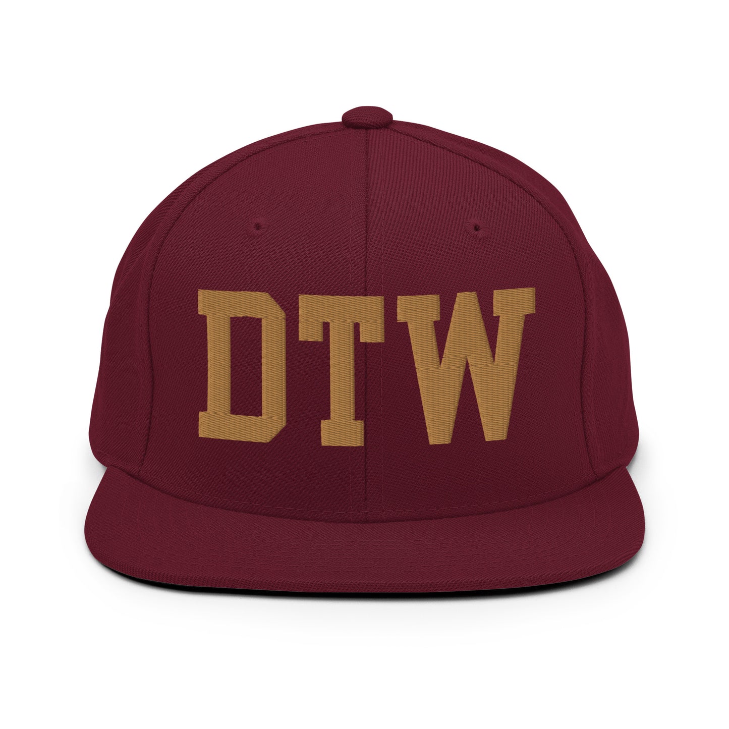 College-Style Classic Snapback Hat • Old Gold • DTW Detroit Souvenir • YHM Designs - Image 10