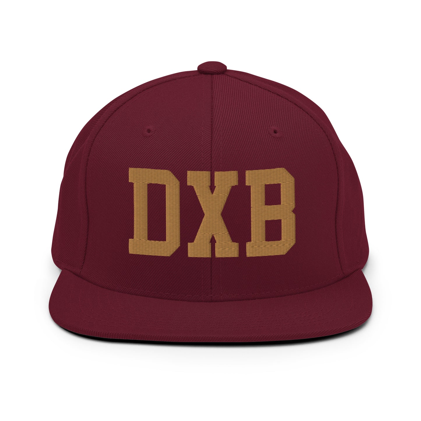 College-Style Classic Snapback Hat • Old Gold • DXB Dubai • YHM Designs - Image 10