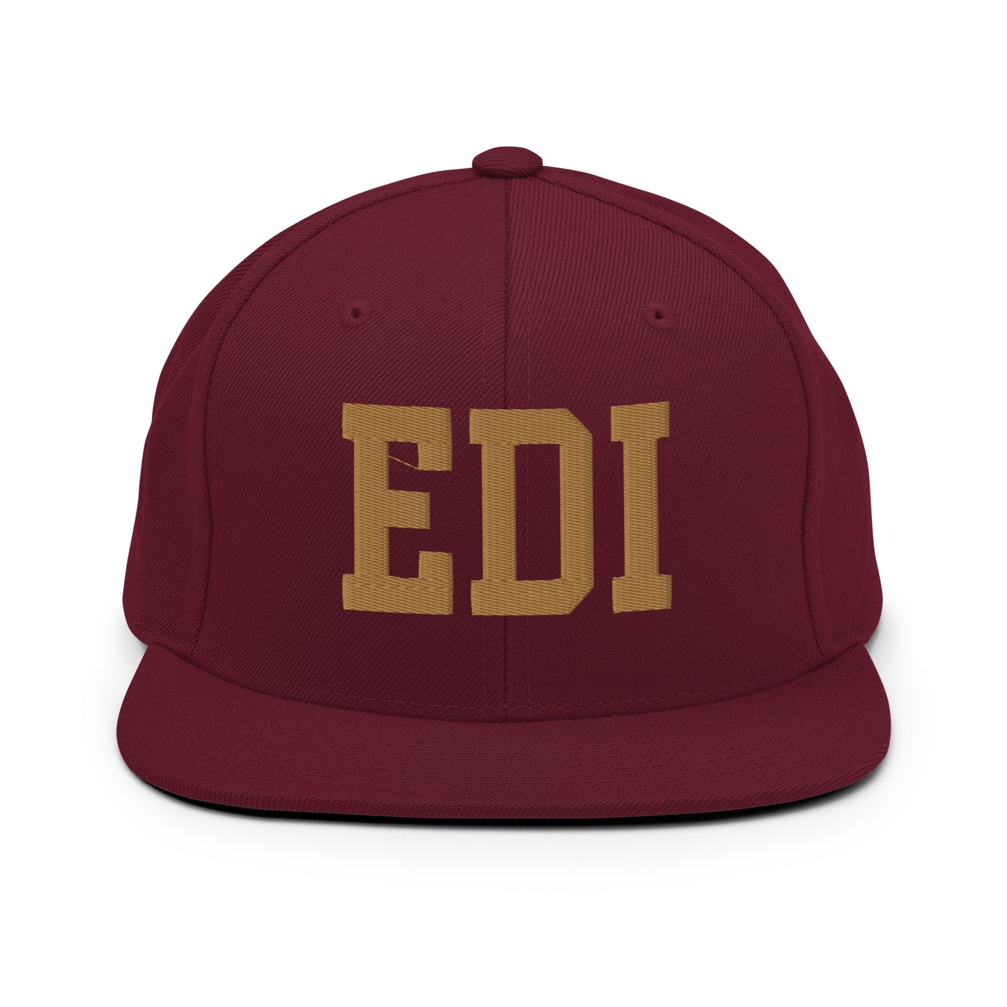 College-Style Classic Snapback Hat • Old Gold • EDI Edinburgh Souvenir • YHM Designs - Image 10