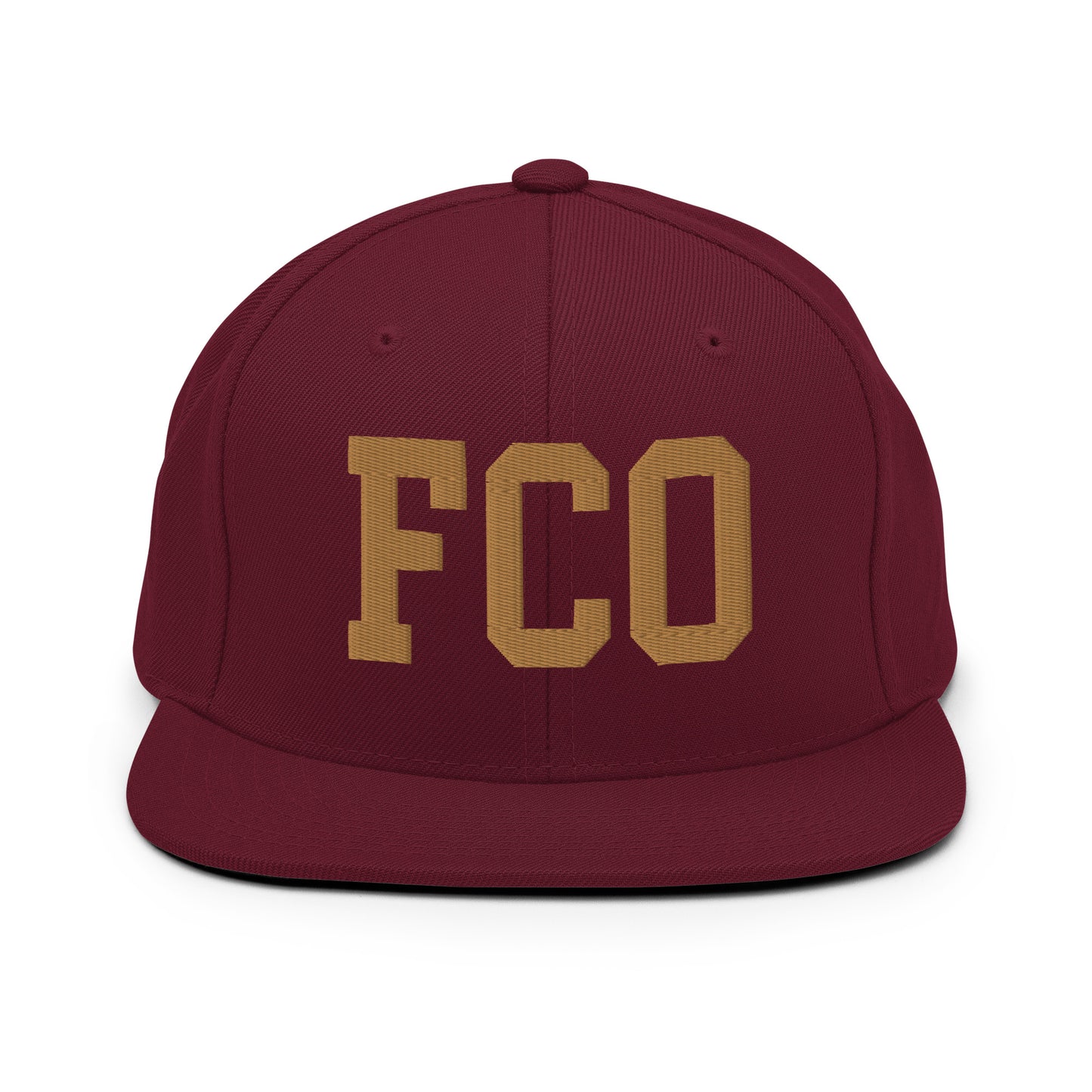 College-Style Classic Snapback Hat • Old Gold • FCO Rome • YHM Designs - Image 10