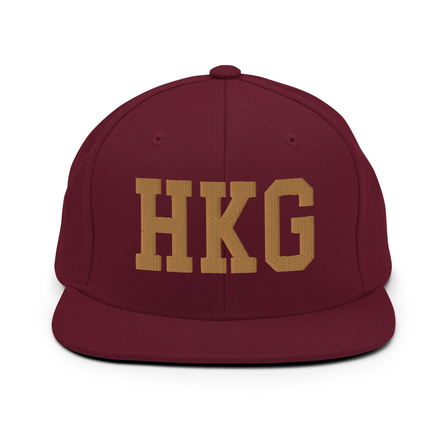 College-Style Classic Snapback Hat • Old Gold • HKG Hong Kong • YHM Designs - Image 10