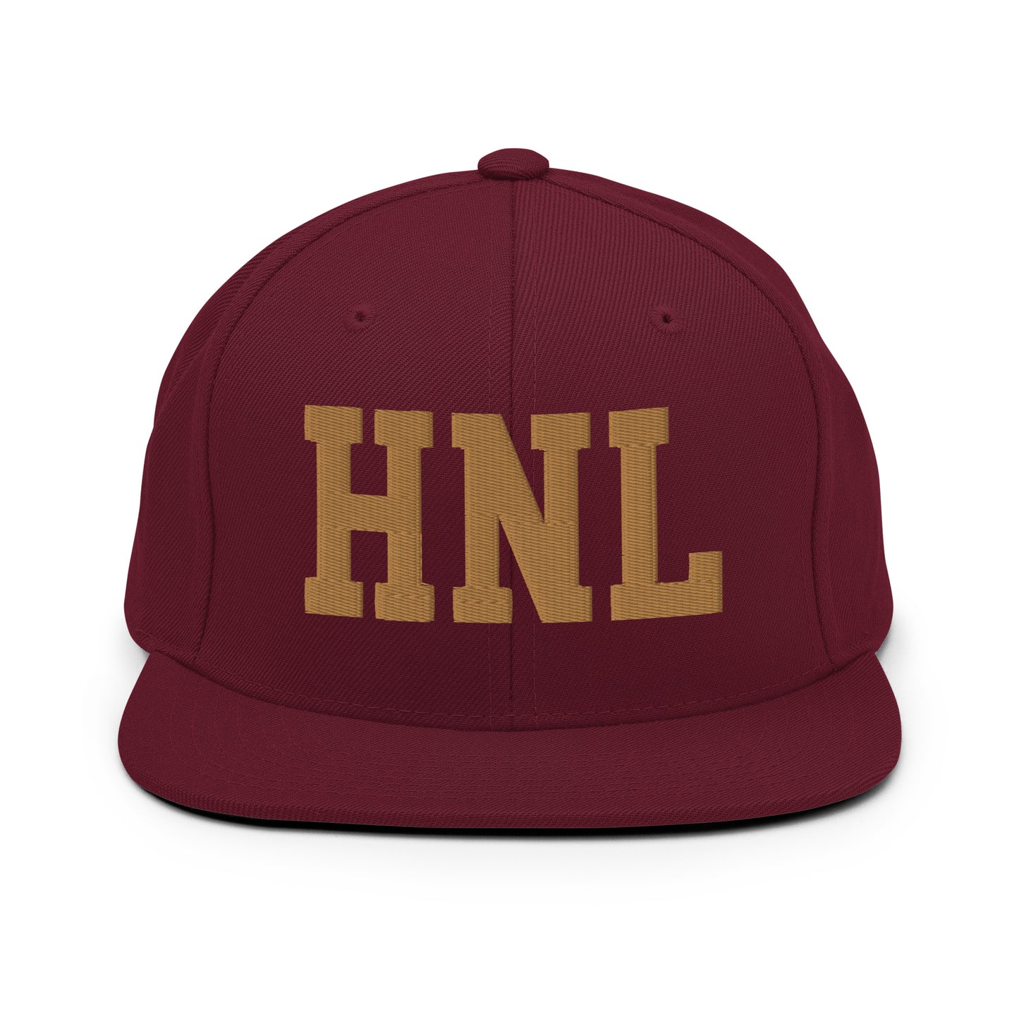 College-Style Classic Snapback Hat • Old Gold • HNL Honolulu Souvenir • YHM Designs - Image 10
