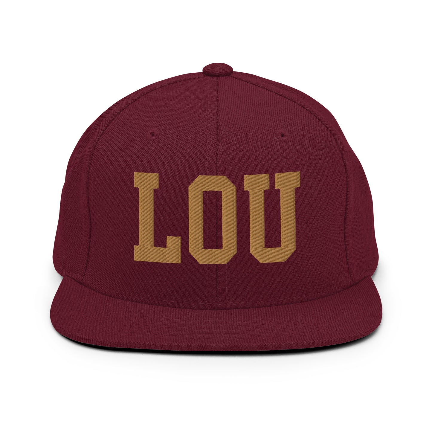 College-Style Classic Snapback Hat • Old Gold • LOU Louisville Souvenir • YHM Designs - Image 10