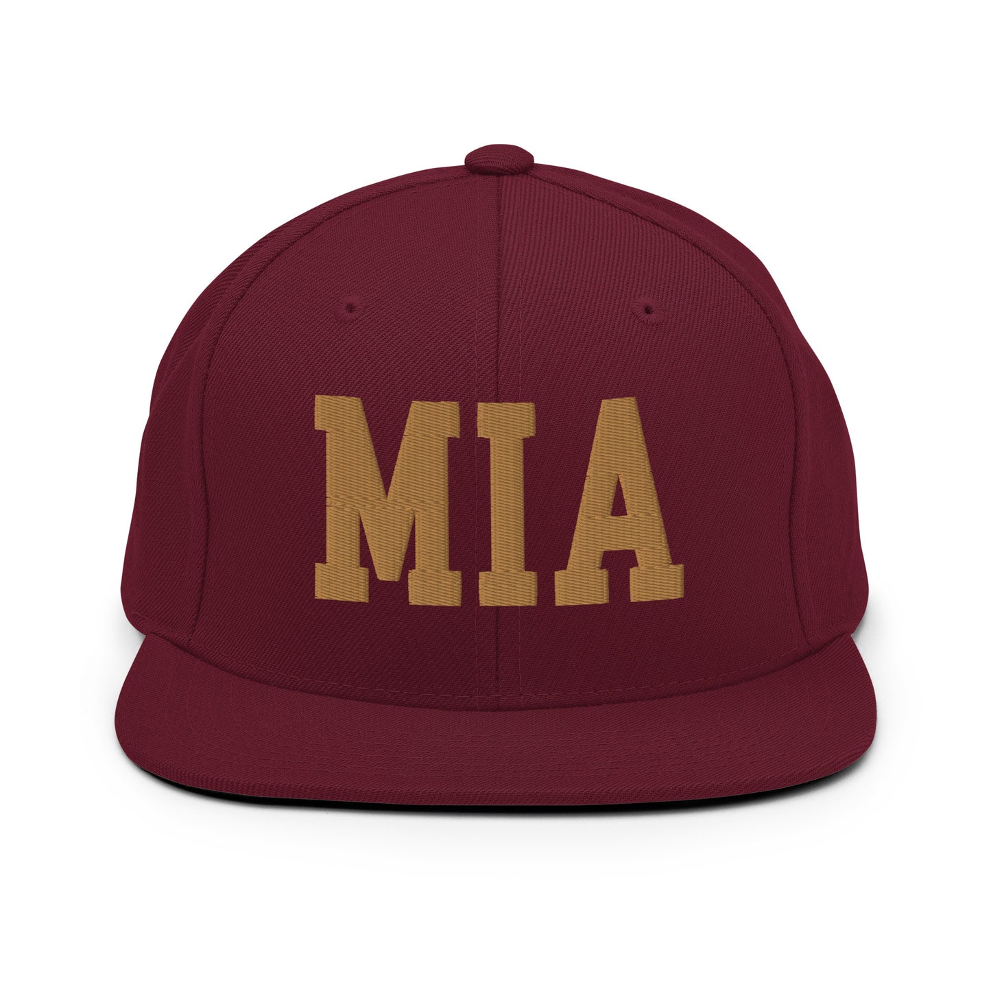 College-Style Classic Snapback Hat • Old Gold • MIA Miami • YHM Designs - Image 10