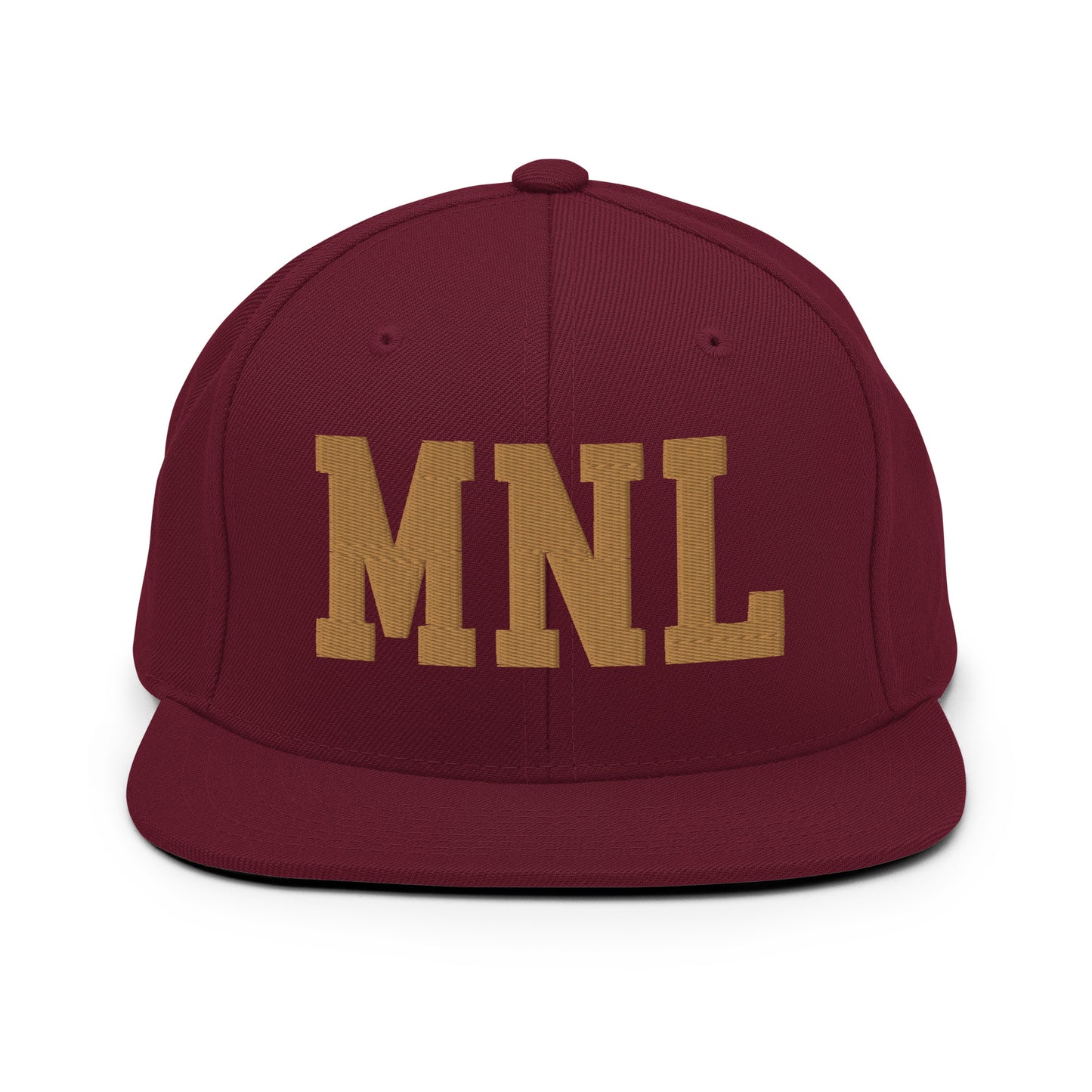 College-Style Classic Snapback Hat • Old Gold • MNL Manila Souvenir • YHM Designs - Image 10