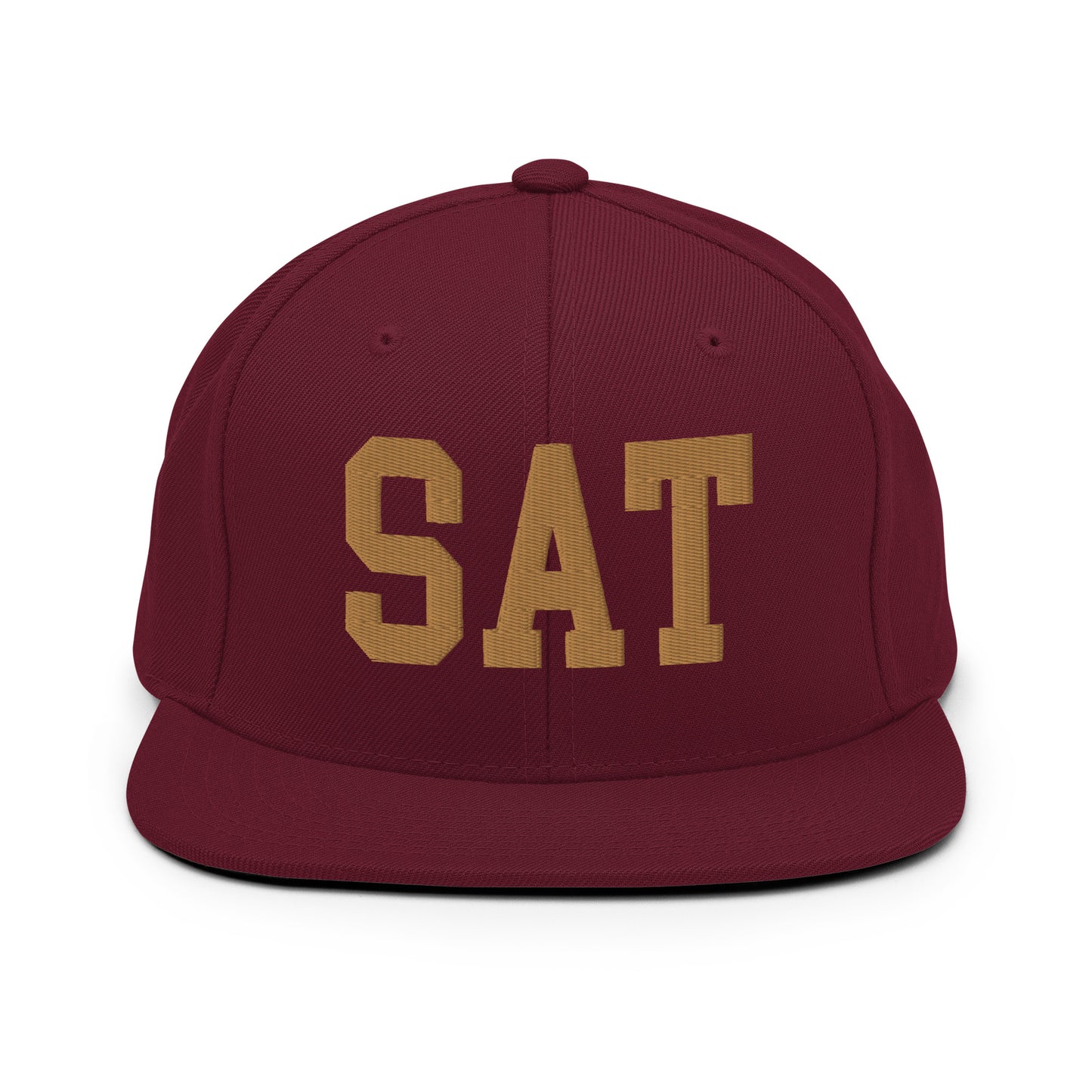 College-Style Classic Snapback Hat • Old Gold • SAT San Antonio Souvenir • YHM Designs - Image 10