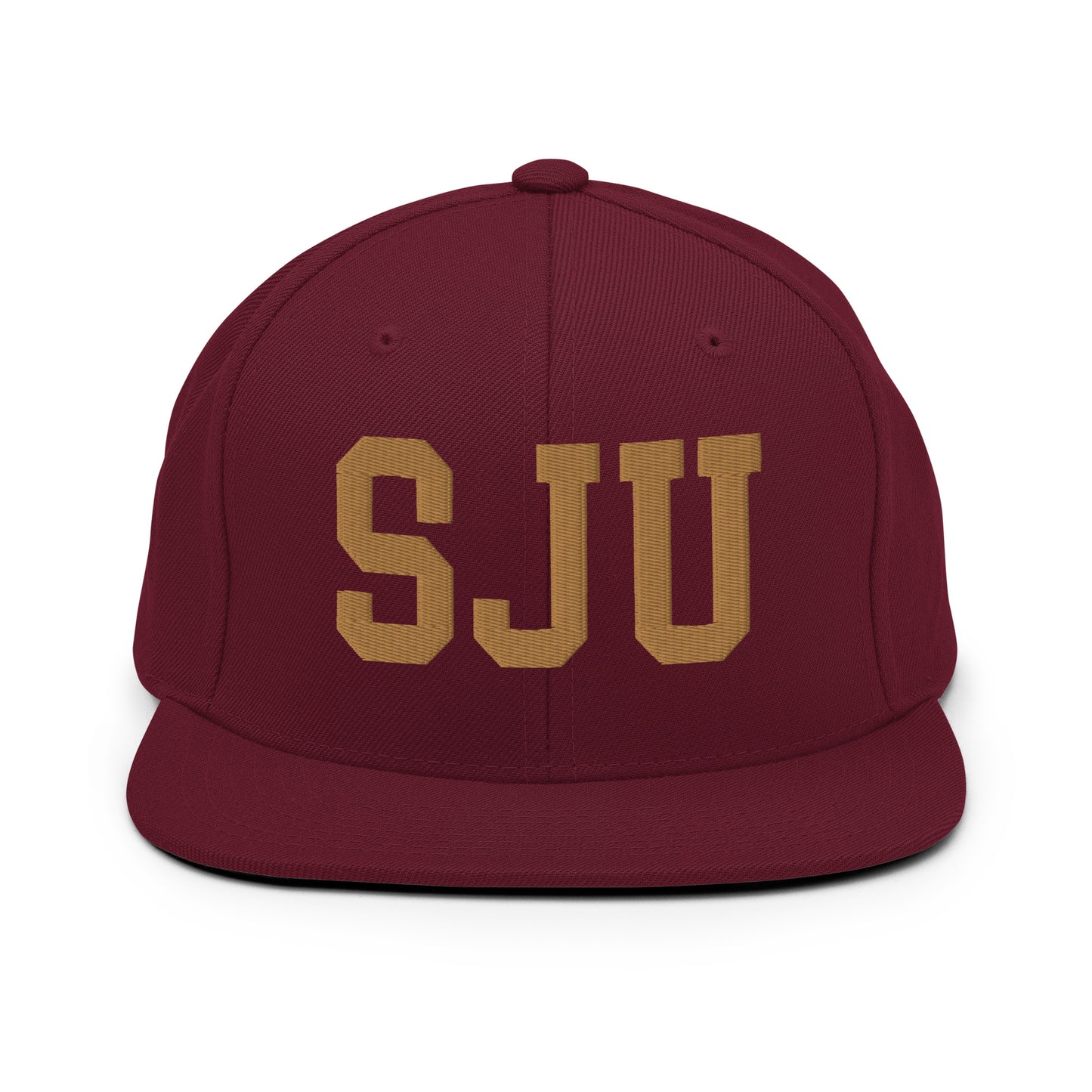 College-Style Classic Snapback Hat • Old Gold • SJU San Juan Souvenir • YHM Designs - Image 10