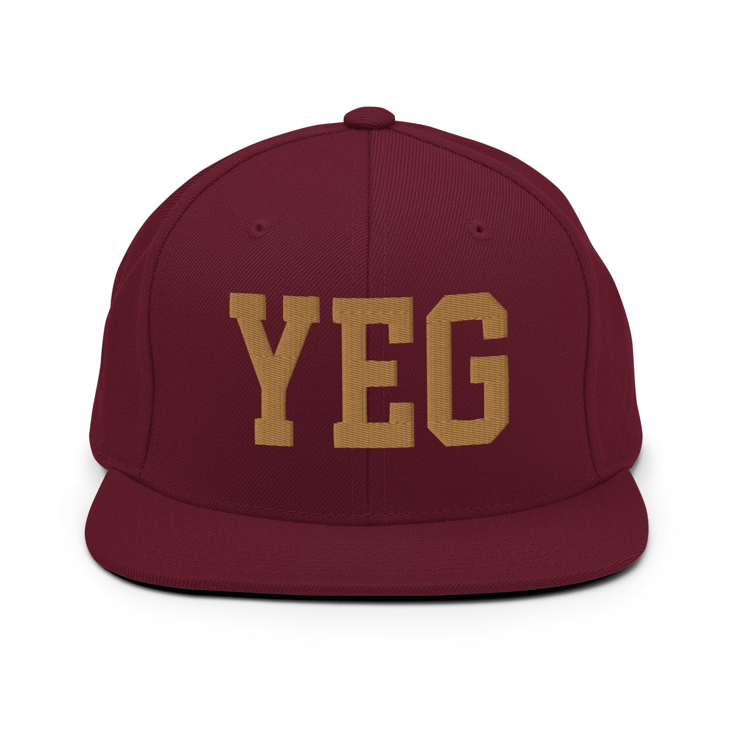 College-Style Classic Snapback Hat • Old Gold • YEG Edmonton Souvenir • YHM Designs - Image 10