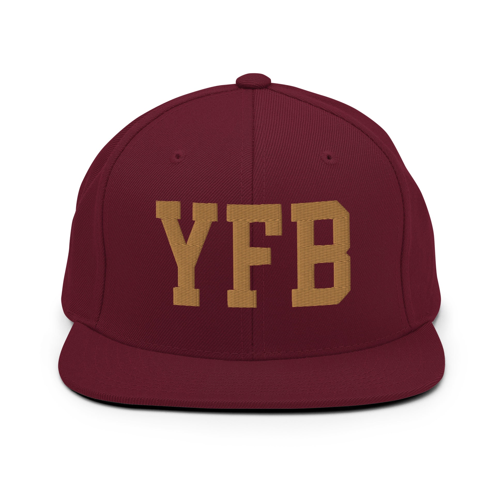 College-Style Classic Snapback Hat • Old Gold • YFB Iqaluit Souvenir • YHM Designs - Image 10