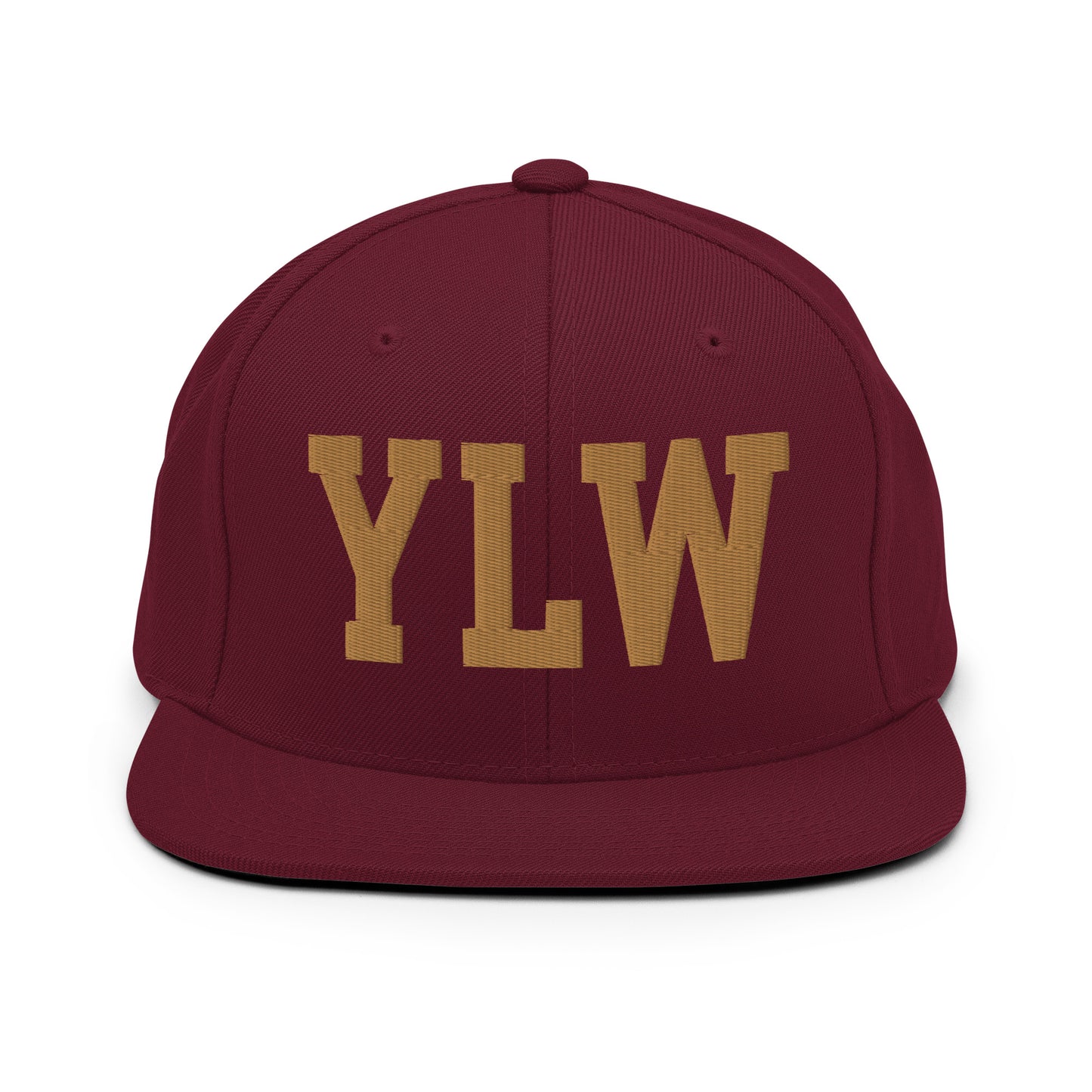 College-Style Classic Snapback Hat • Old Gold • YLW Kelowna Souvenir • YHM Designs - Image 10