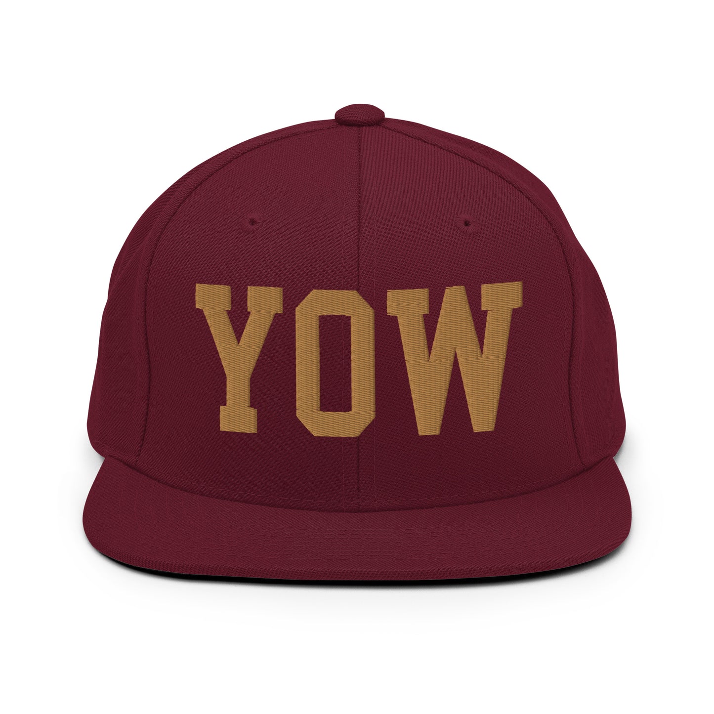 College-Style Classic Snapback Hat • Old Gold • YOW Ottawa Souvenir • YHM Designs - Image 10