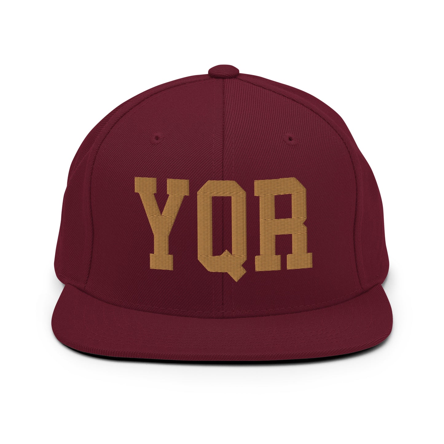 College-Style Classic Snapback Hat • Old Gold • YQR Regina • YHM Designs - Image 10