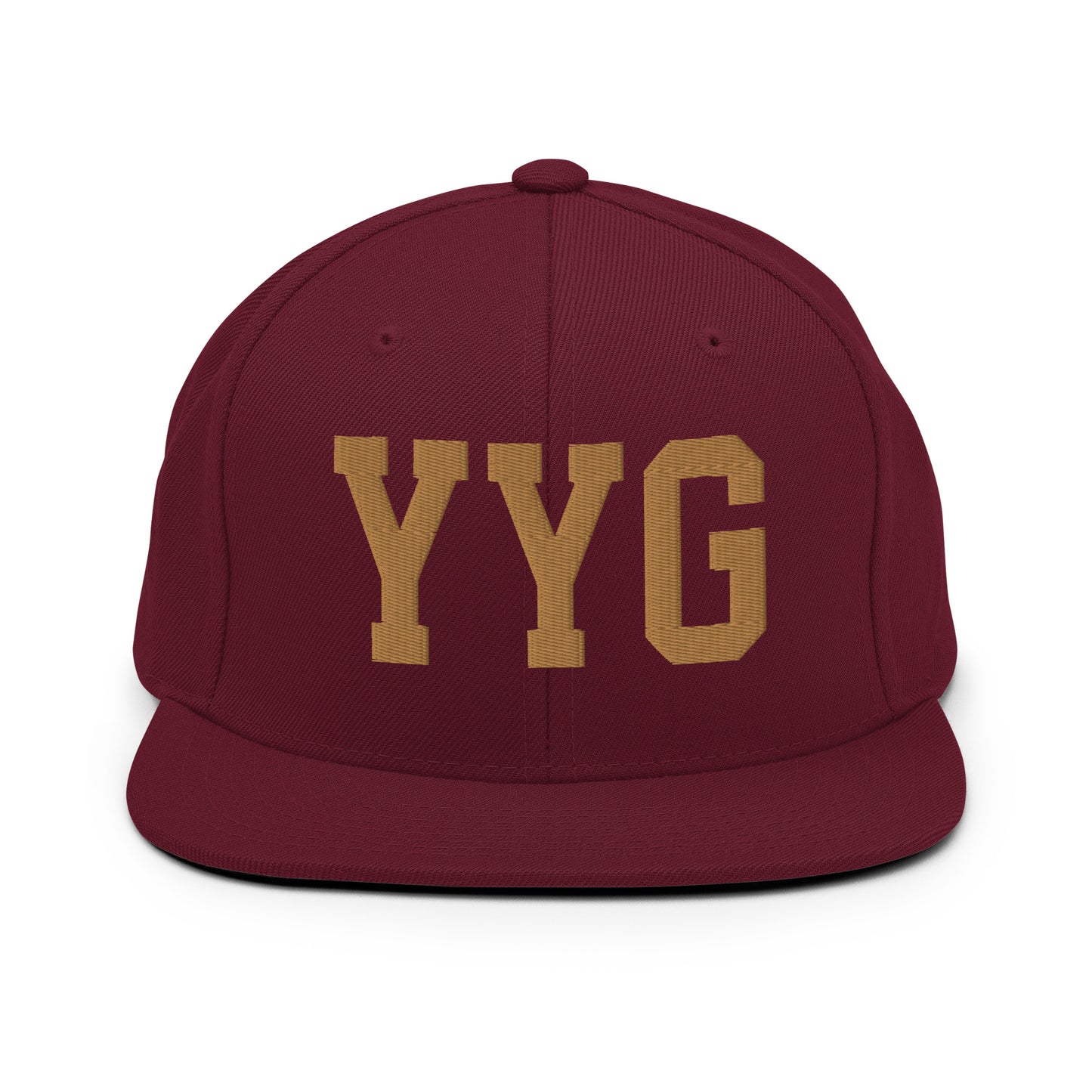 College-Style Classic Snapback Hat • Old Gold • YYG Charlottetown • YHM Designs - Image 10