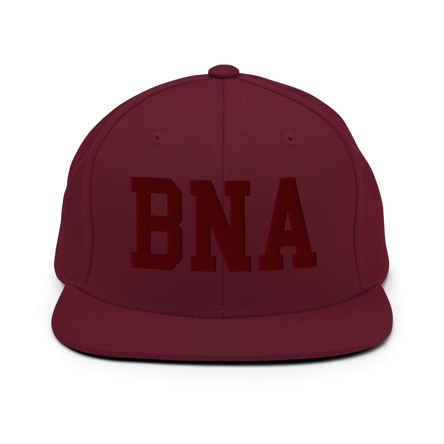 College-Style Snapback Hat • Maroon Embroidery • BNA Nashville • YHM Designs - Image 07