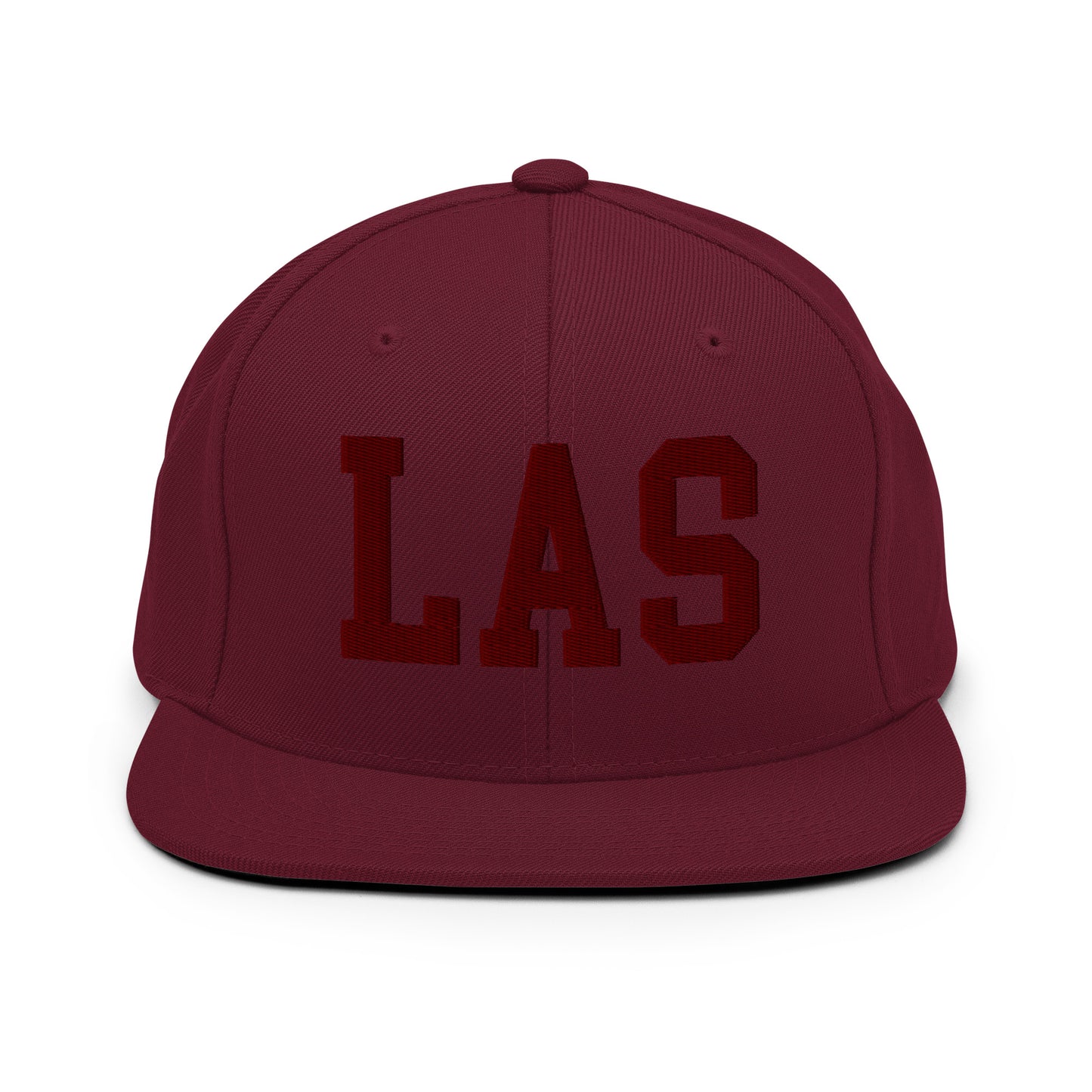 College-Style Snapback Hat • Maroon Embroidery • LAS Las Vegas • YHM Designs - Image 07