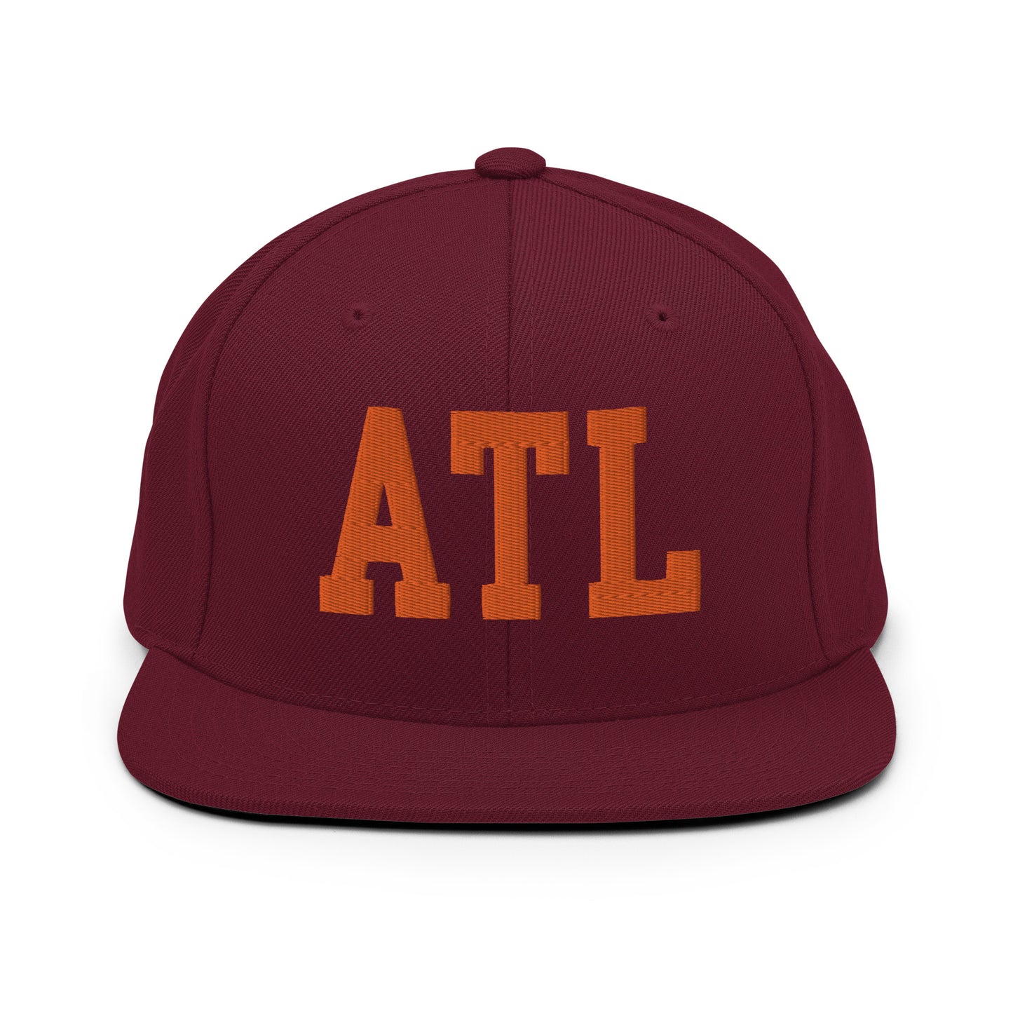 College-Style Classic Snapback Hat • Orange • ATL Atlanta • YHM Designs - Image 11