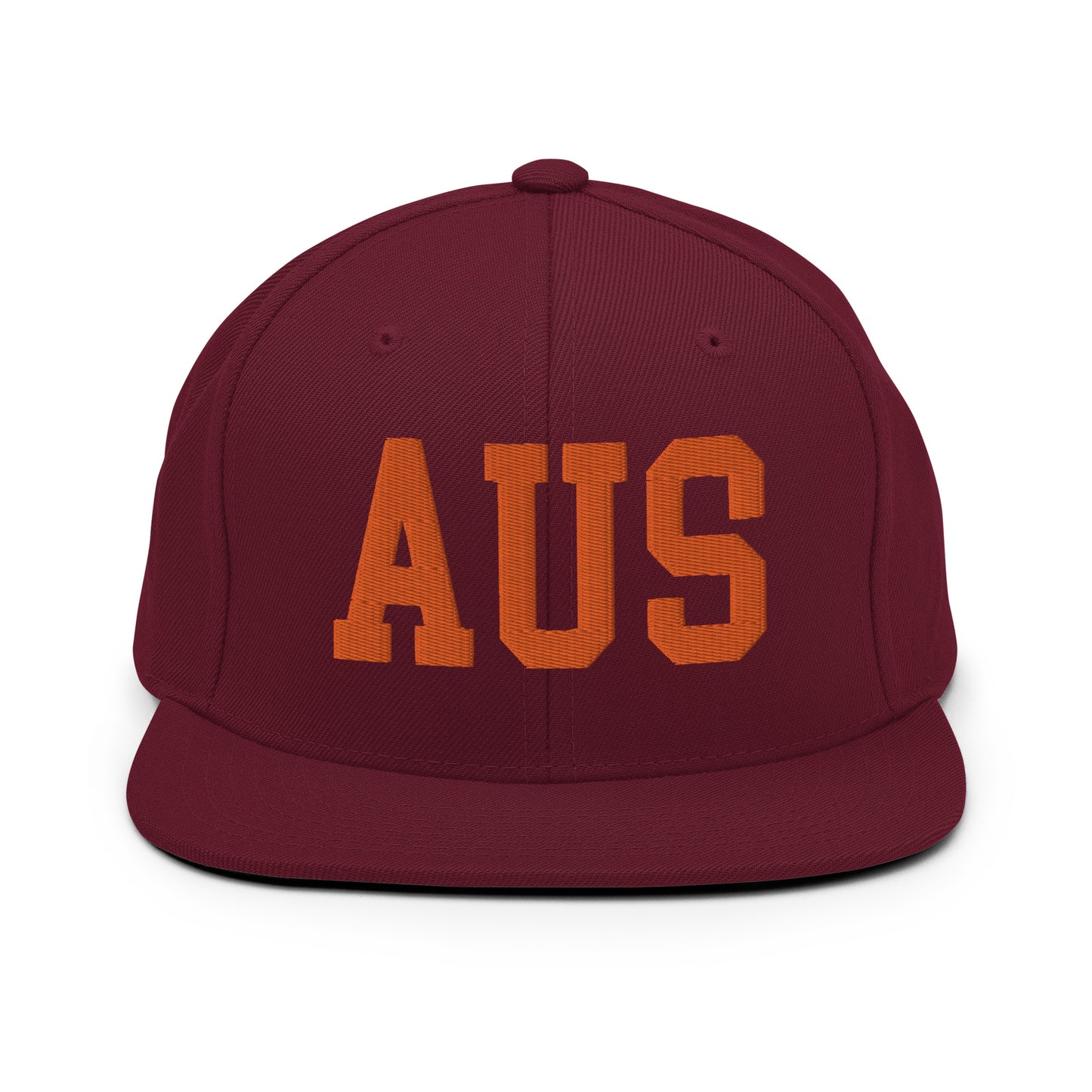 College-Style Classic Snapback Hat • Orange • AUS Austin • YHM Designs - Image 11