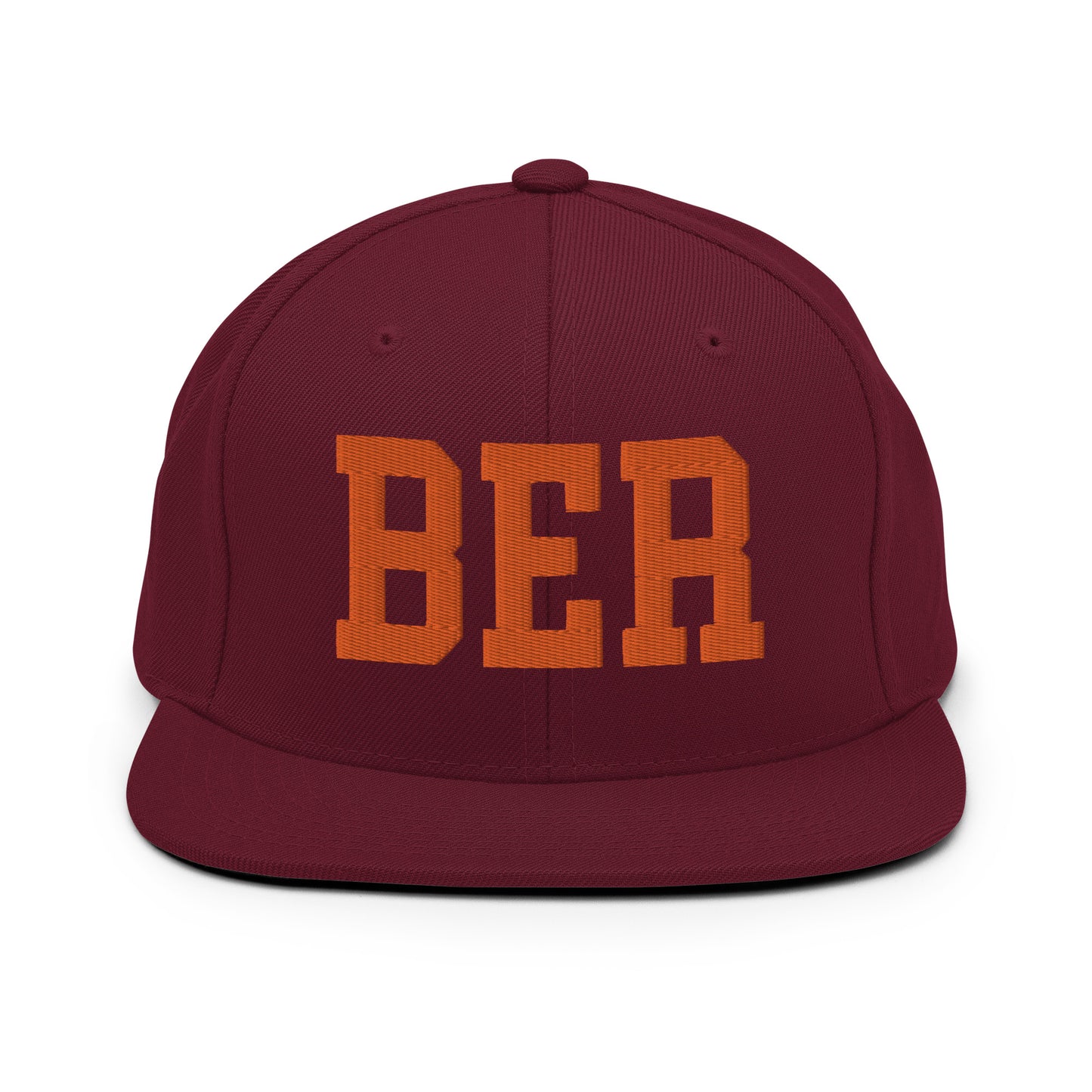 College-Style Classic Snapback Hat • Orange • BER Berlin • YHM Designs - Image 11