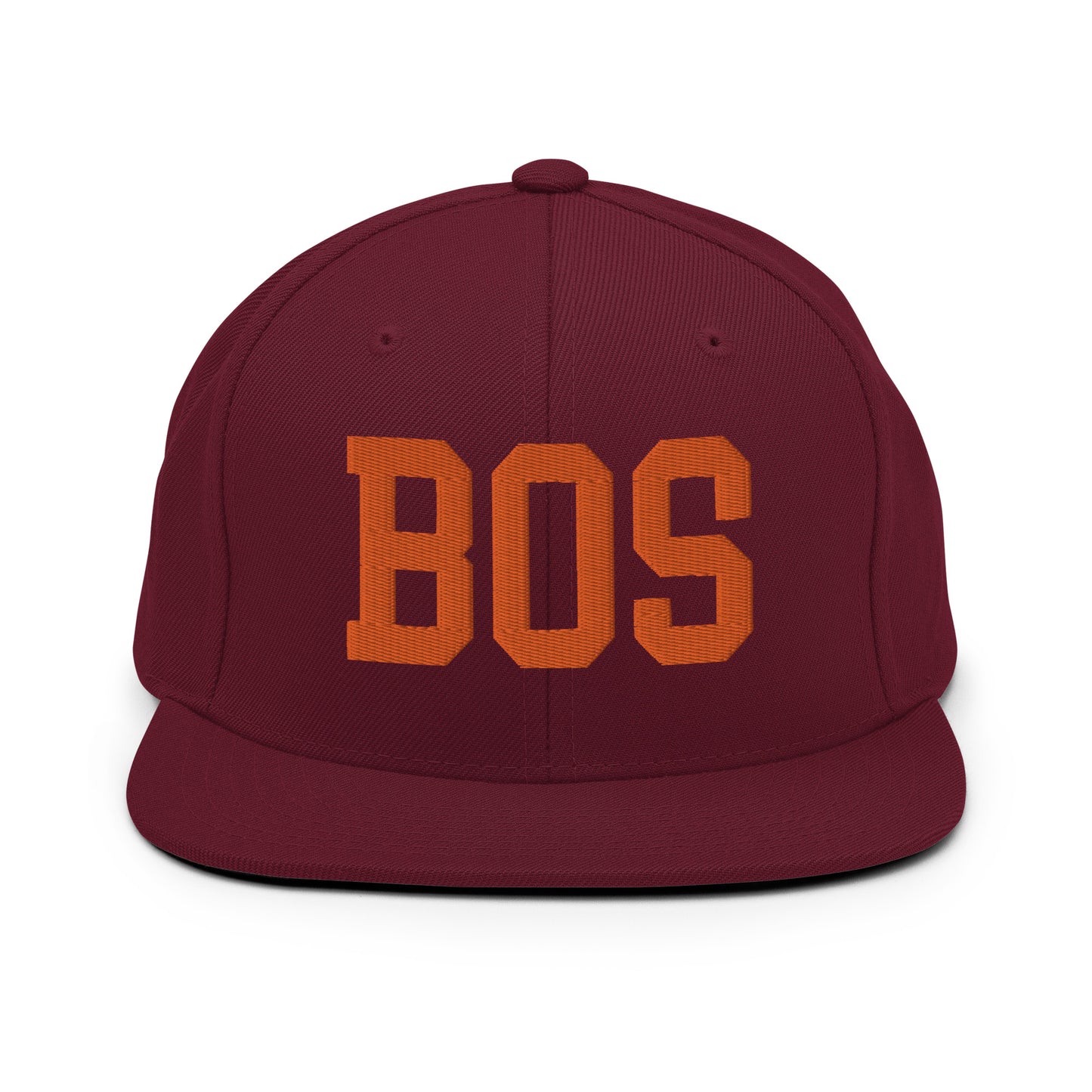 College-Style Classic Snapback Hat • Orange • BOS Boston • YHM Designs - Image 11