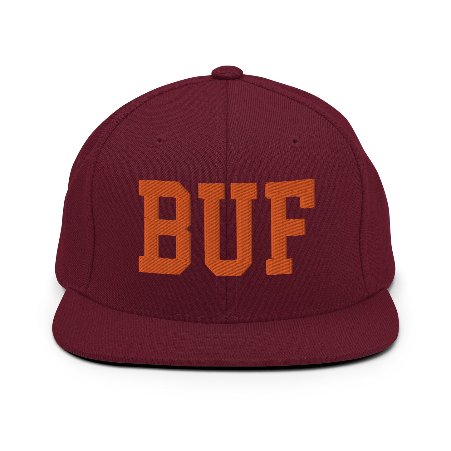 College-Style Classic Snapback Hat • Orange • BUF Buffalo • YHM Designs - Image 11