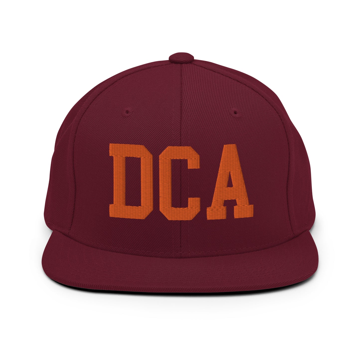 College-Style Classic Snapback Hat • Orange • DCA Washington • YHM Designs - Image 11