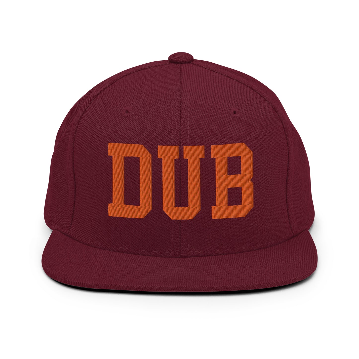 College-Style Classic Snapback Hat • Orange • DUB Dublin • YHM Designs - Image 11