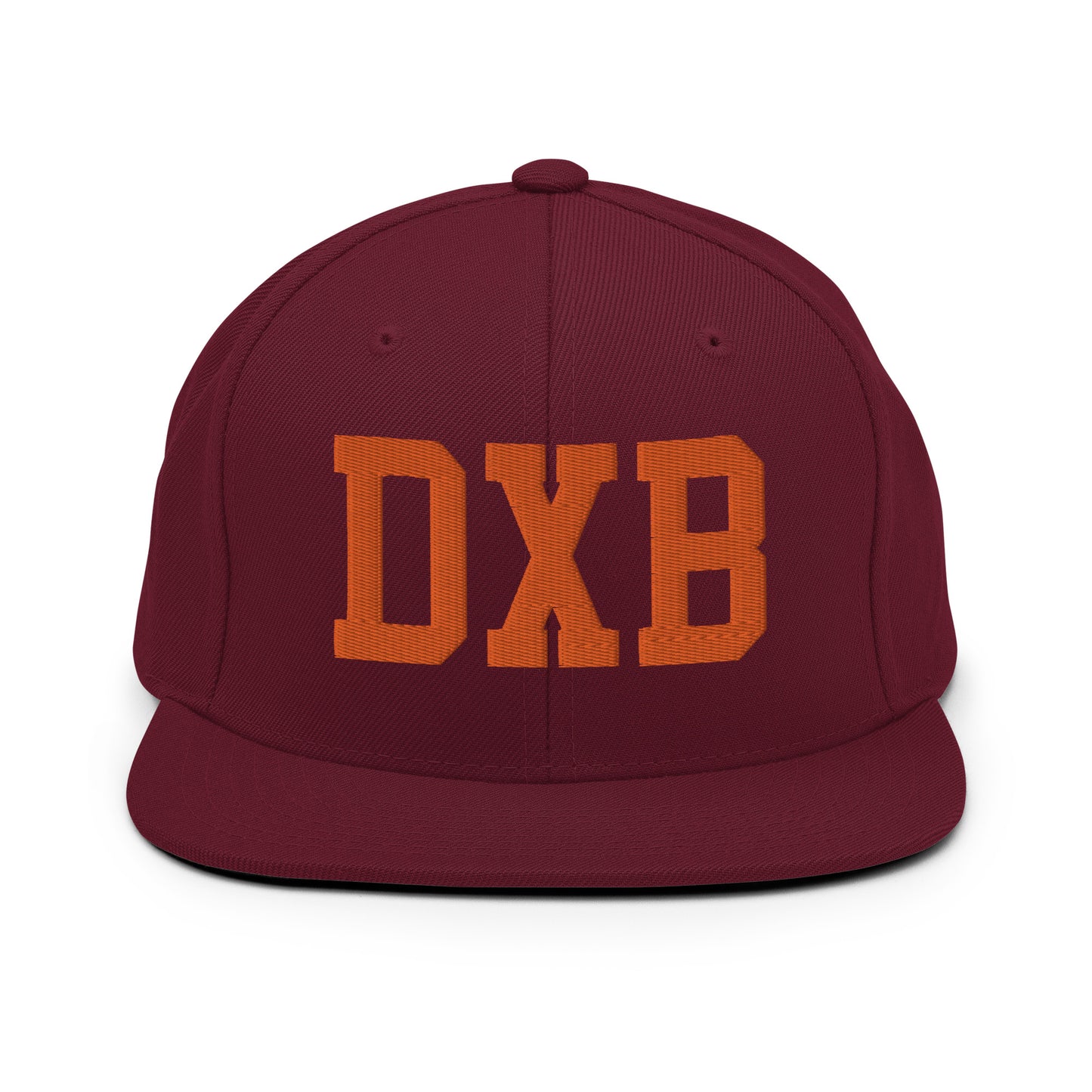 College-Style Classic Snapback Hat • Orange • DXB Dubai • YHM Designs - Image 11