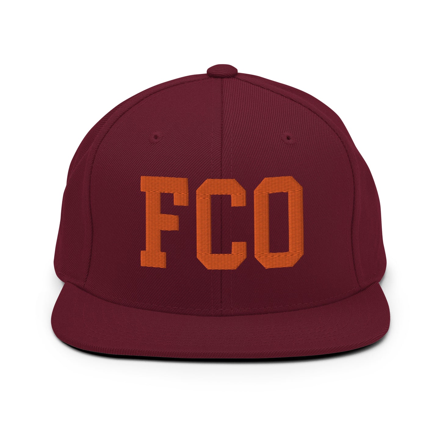 College-Style Classic Snapback Hat • Orange • FCO Rome • YHM Designs - Image 11