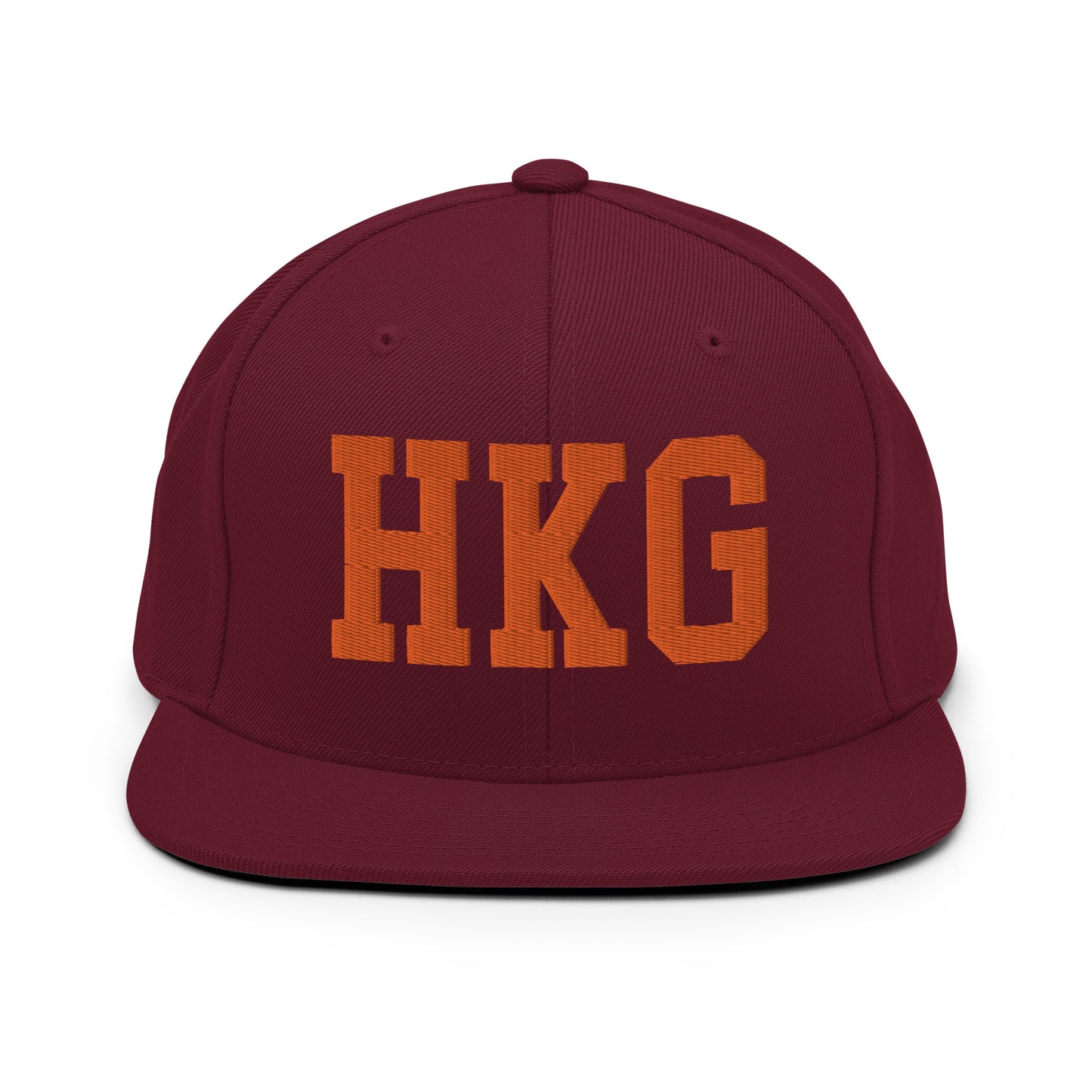 College-Style Classic Snapback Hat • Orange • HKG Hong Kong • YHM Designs - Image 11
