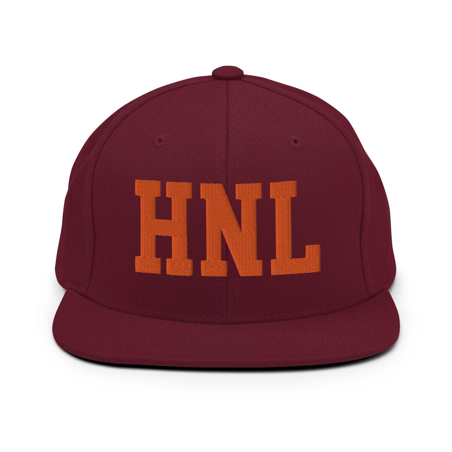 College-Style Classic Snapback Hat • Orange • HNL Honolulu • YHM Designs - Image 11