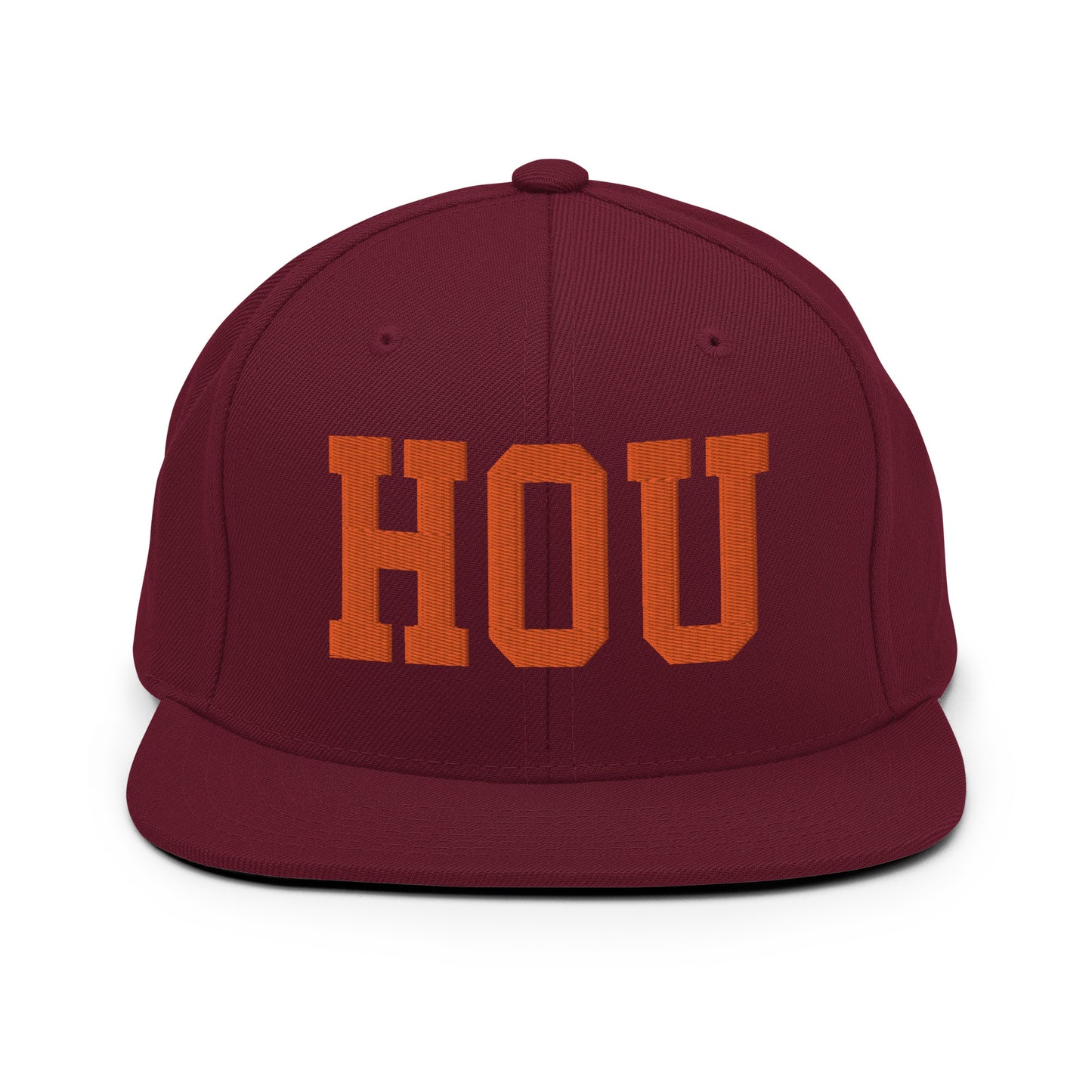 College-Style Classic Snapback Hat • Orange • HOU Houston • YHM Designs - Image 11