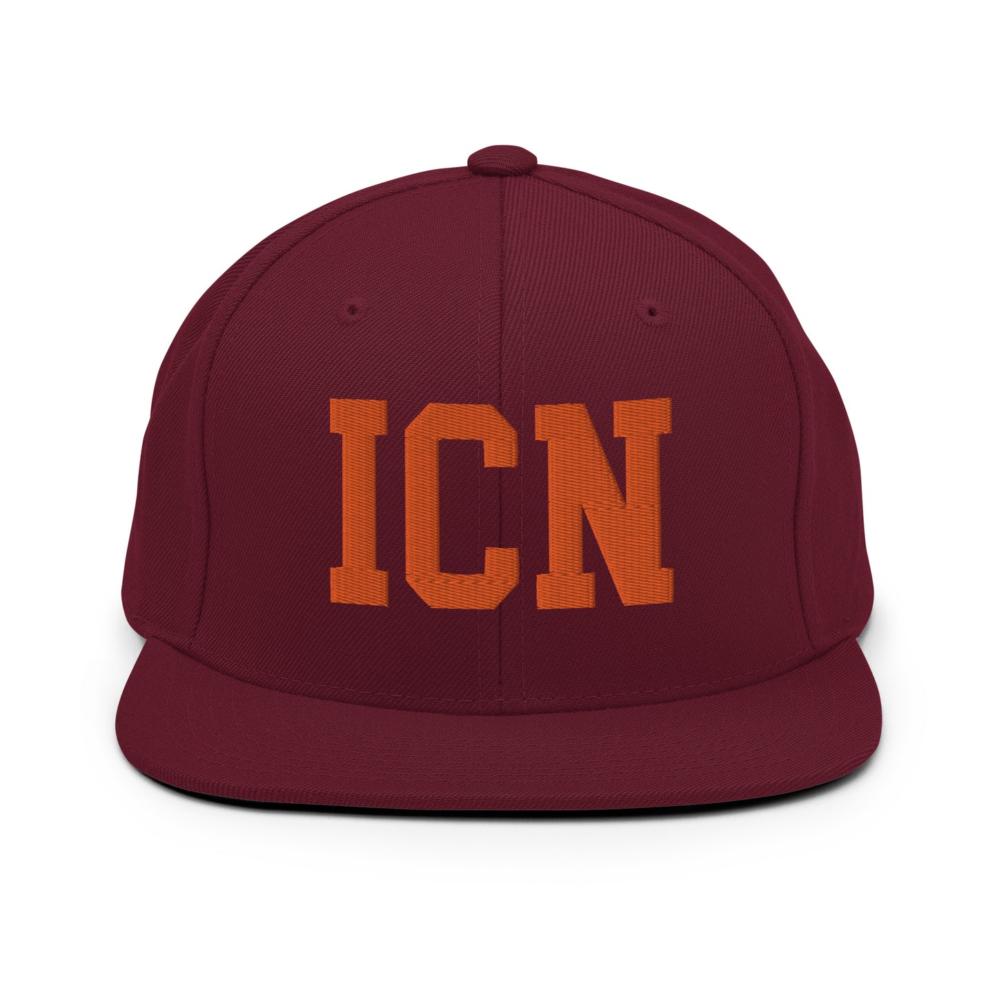 College-Style Classic Snapback Hat • Orange • ICN Seoul • YHM Designs - Image 11