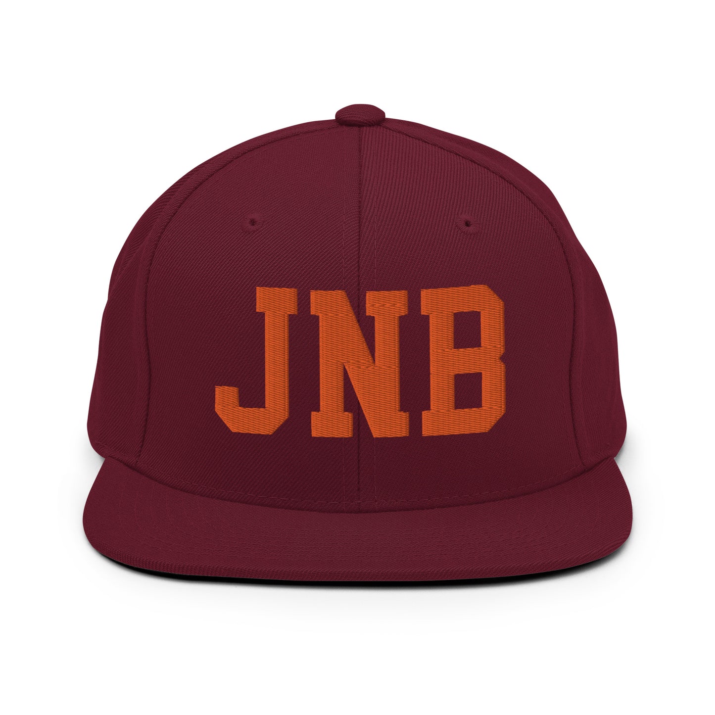 College-Style Classic Snapback Hat • Orange • JNB Johannesburg • YHM Designs - Image 11