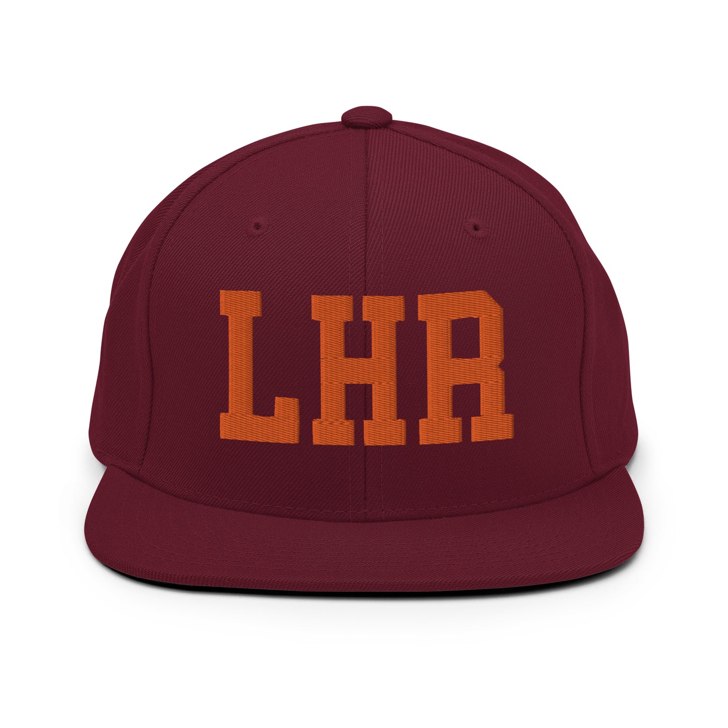 College-Style Classic Snapback Hat • Orange • LHR London • YHM Designs - Image 11