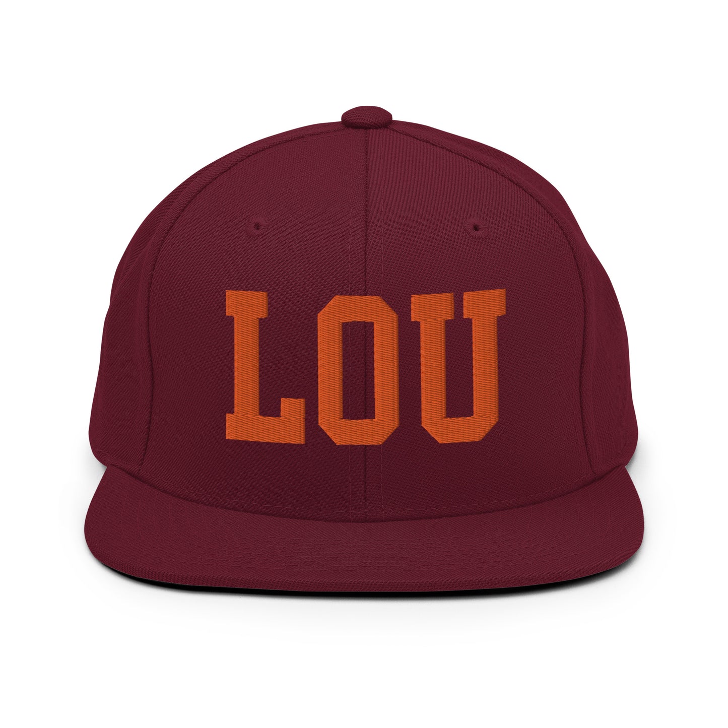 College-Style Classic Snapback Hat • Orange • LOU Louisville • YHM Designs - Image 11