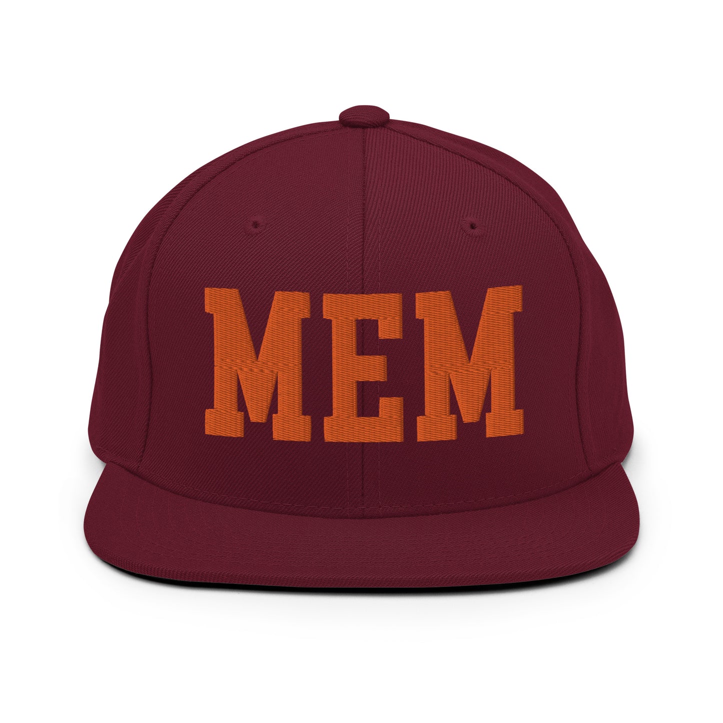 College-Style Classic Snapback Hat • Orange • MEM Memphis • YHM Designs - Image 11