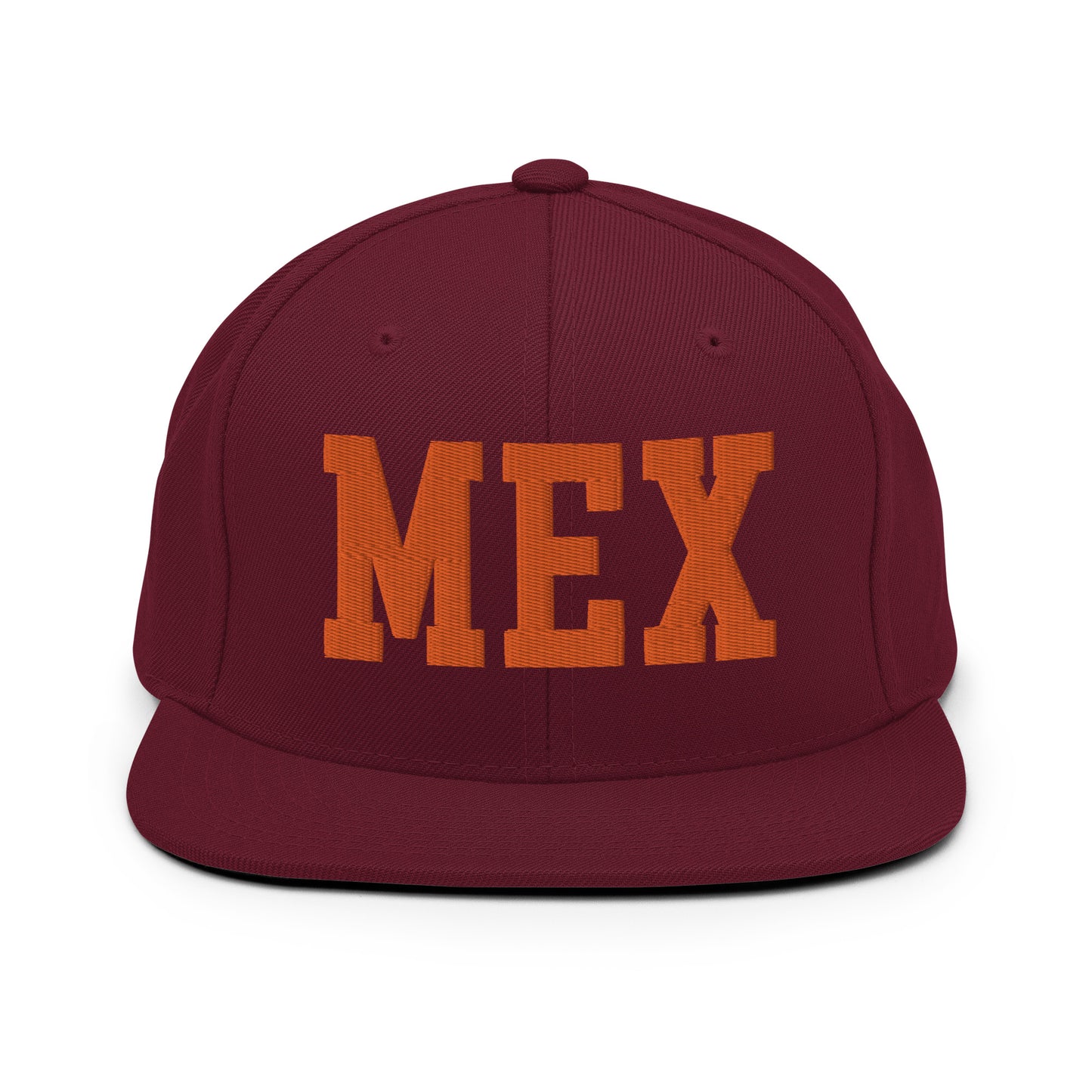 College-Style Classic Snapback Hat • Orange • MEX Mexico City • YHM Designs - Image 11