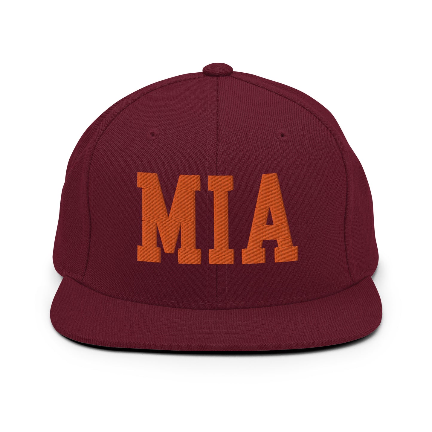College-Style Classic Snapback Hat • Orange • MIA Miami • YHM Designs - Image 11