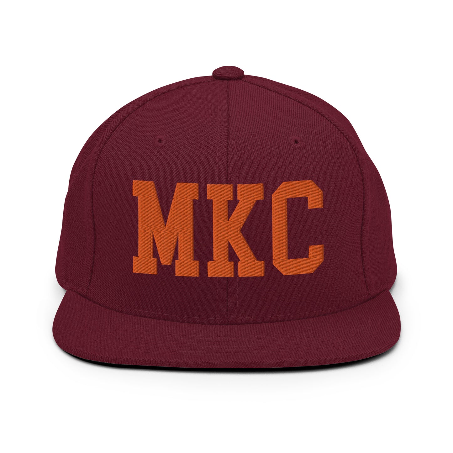 College-Style Classic Snapback Hat • Orange • MKC Kansas City • YHM Designs - Image 11