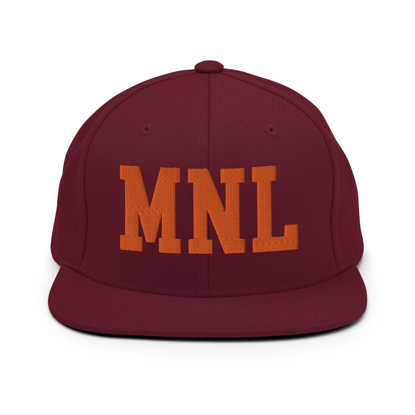 College-Style Classic Snapback Hat • Orange • MNL Manila • YHM Designs - Image 11