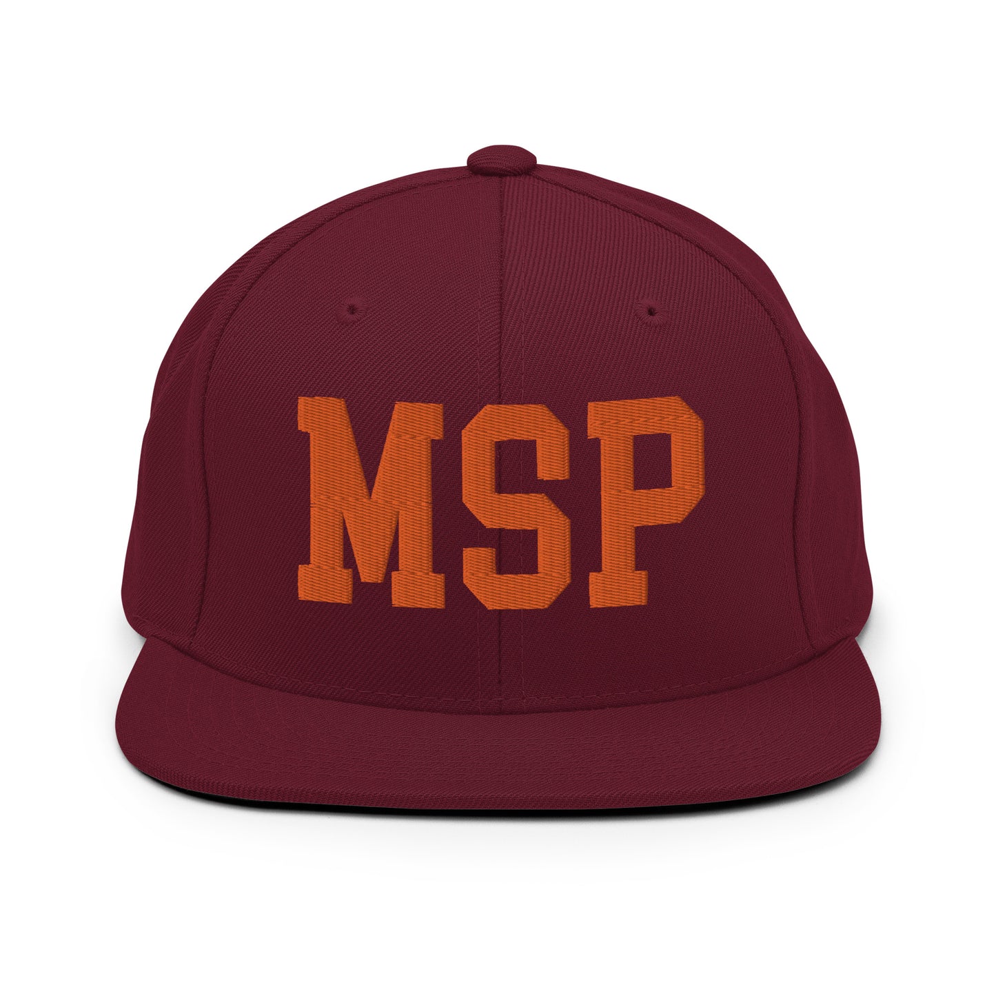 College-Style Classic Snapback Hat • Orange • MSP Minneapolis Souvenir • YHM Designs - Image 11
