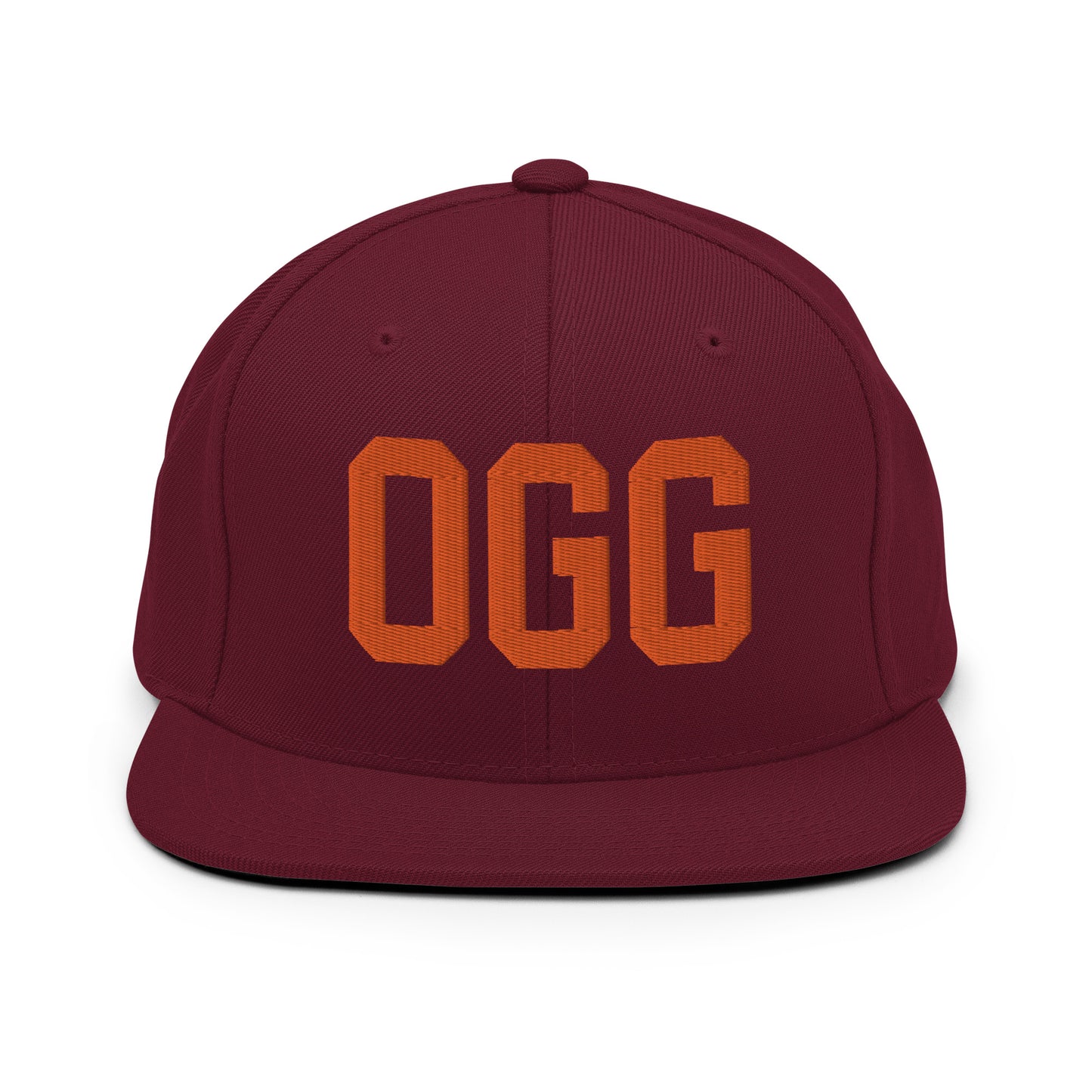 College-Style Classic Snapback Hat • Orange • OGG Maui Souvenir • YHM Designs - Image 11