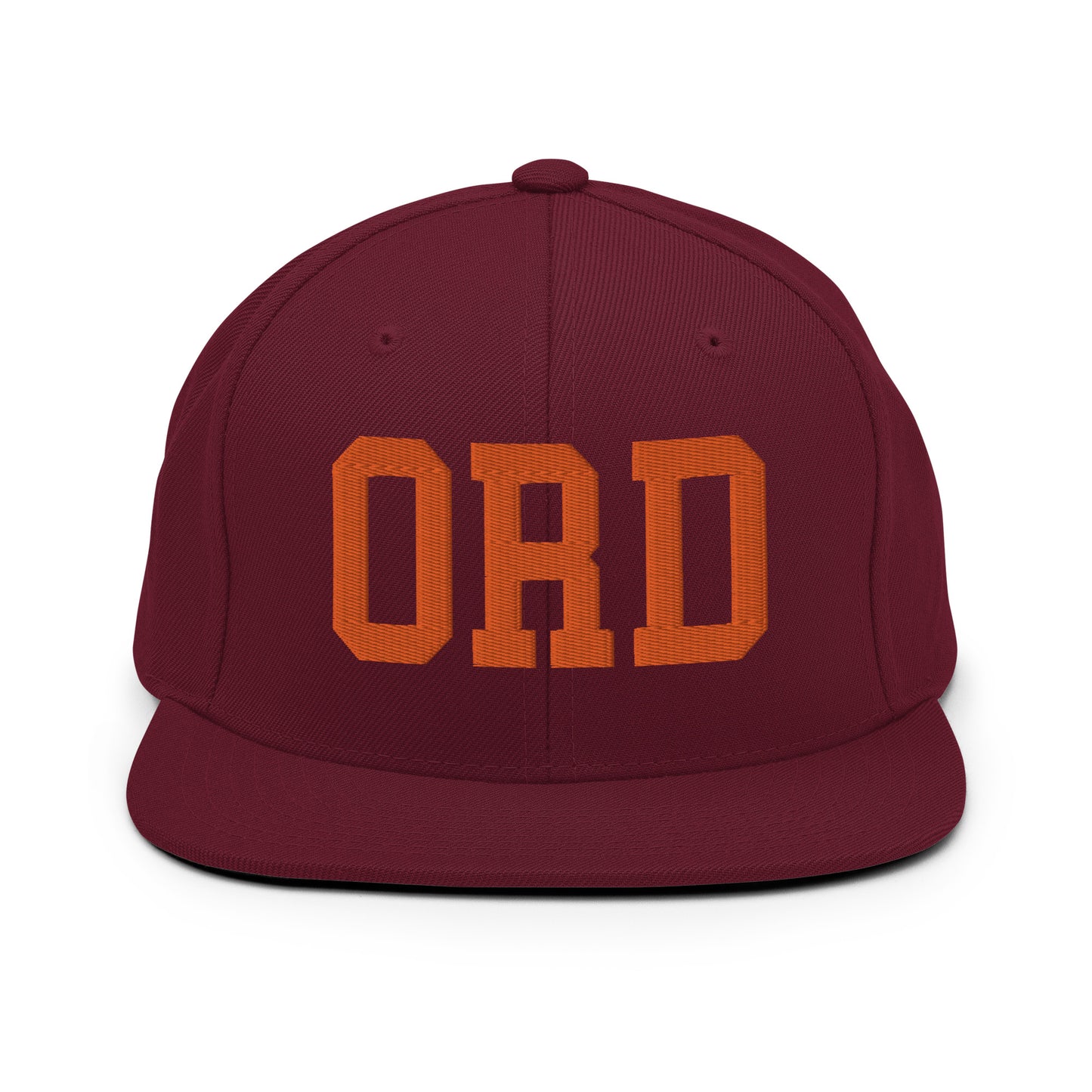 College-Style Classic Snapback Hat • Orange • ORD Chicago • YHM Designs - Image 11