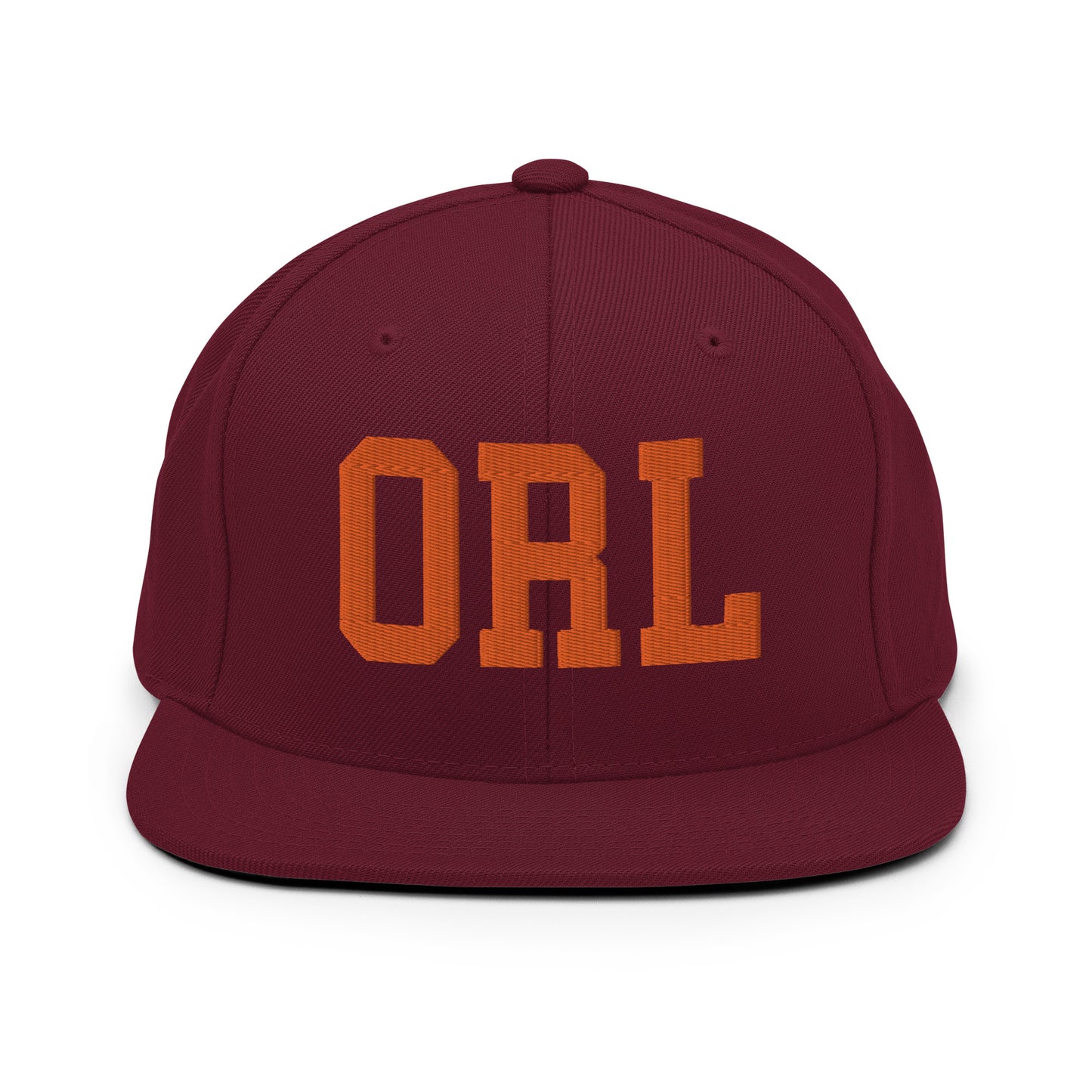 College-Style Classic Snapback Hat • Orange • ORL Orlando Souvenir • YHM Designs - Image 11